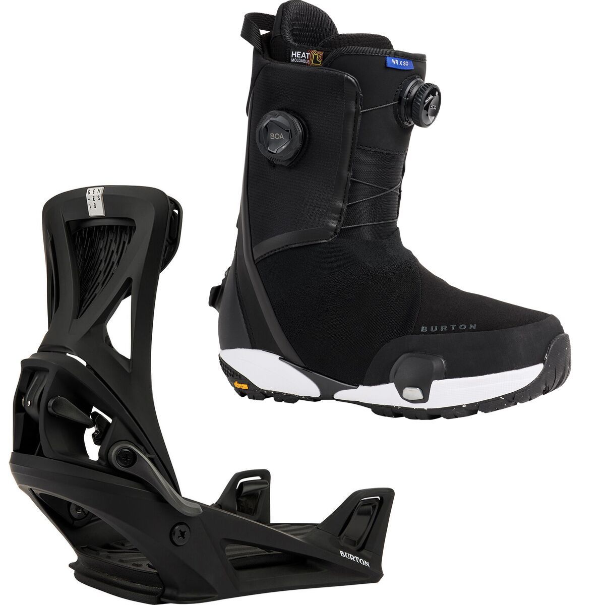 Image of Burton Waverange X Step On Boot + Step On Genesis Re:Flex Binding Black, Black, 12.0/L