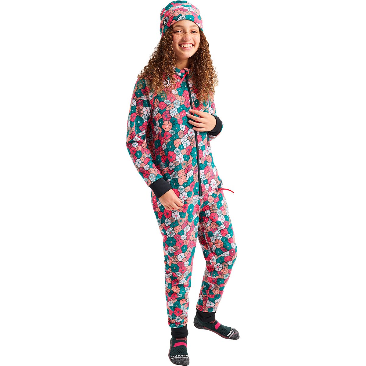 Image of Burton Fleece One-Piece Base layer - Kids' Pop Floral, S