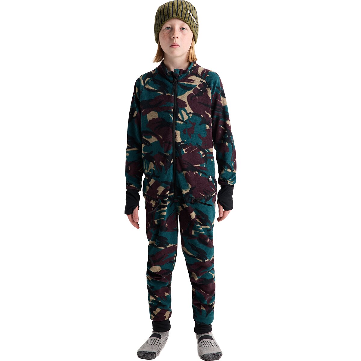 Image of Burton Fleece One-Piece Base layer - Kids' Seersucker Camo, M