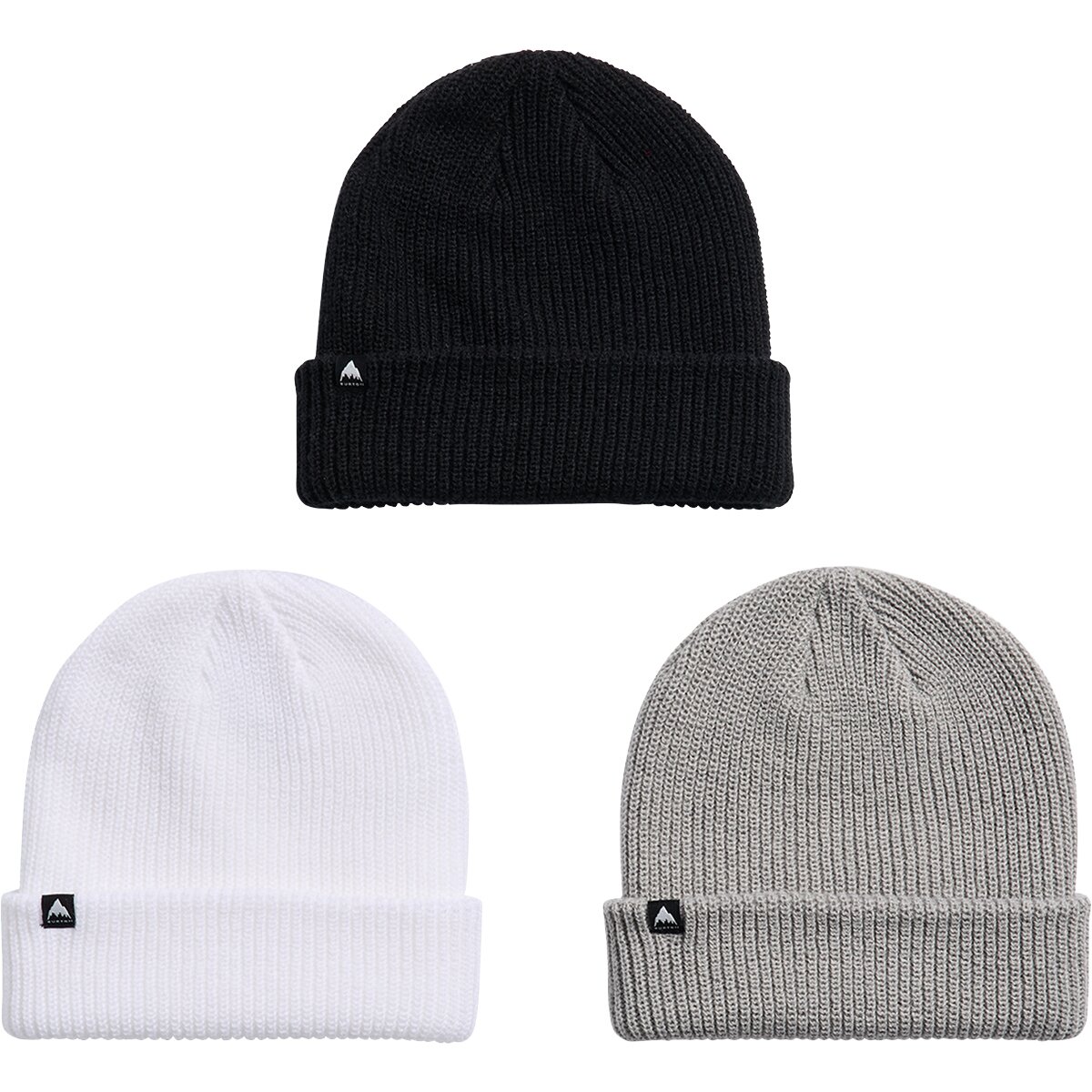 Image of Burton DND Beanie - 3-Pack - Men's Trublk/Shrksk/Stowht, One Size