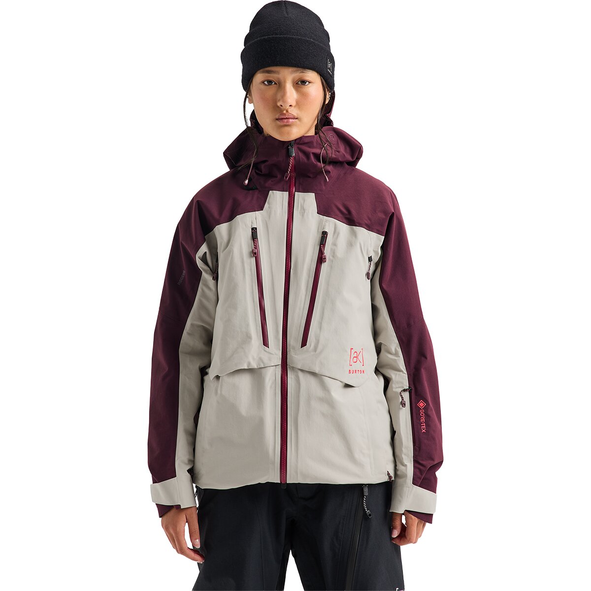 Image of Burton AK Swash Synthetic Insulated GORE-TEX 2L Jacket - Women's Rum Raisin/Chinchilla Gray, L