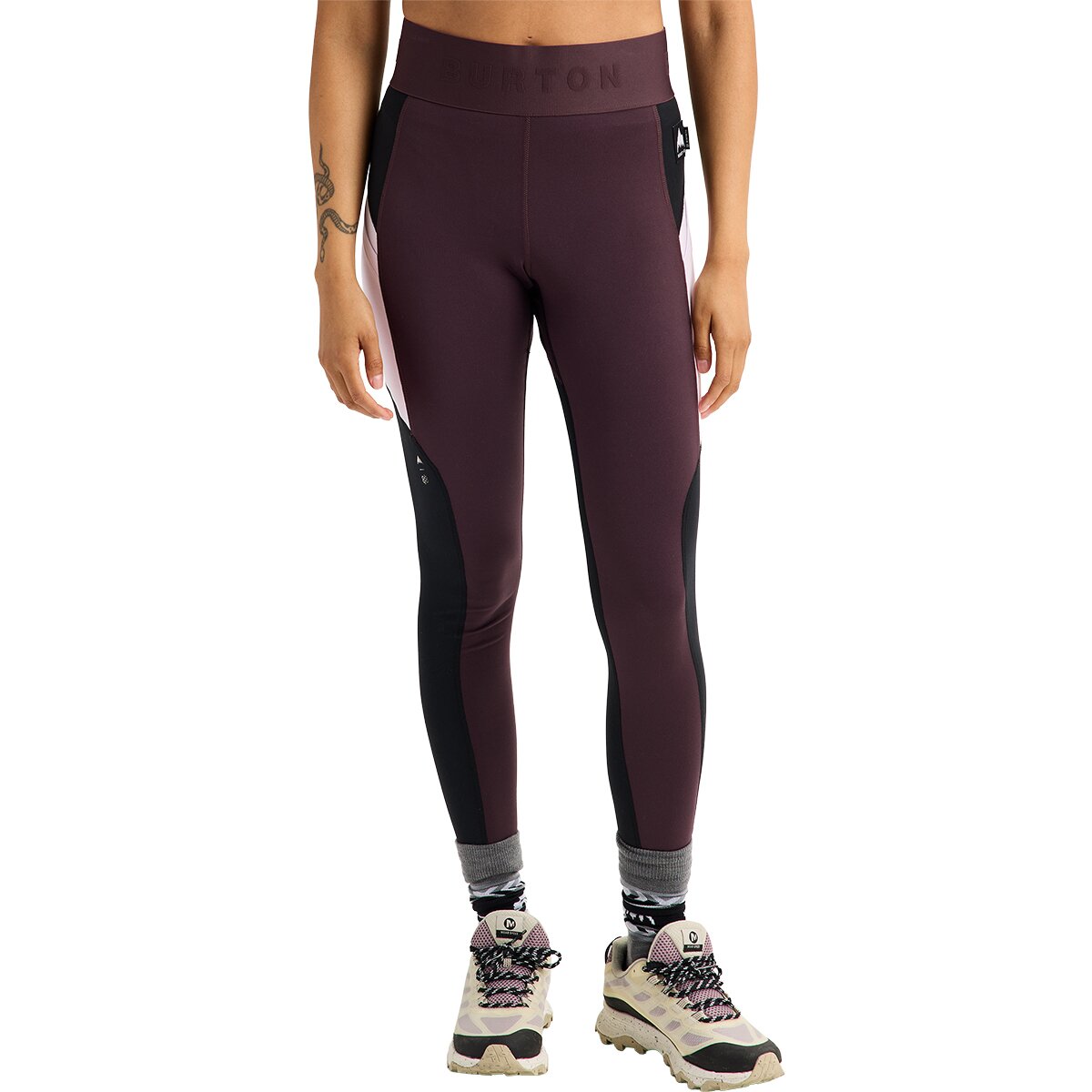 Image of Burton Synthetic Midweight Base Layer Pant - Women's True Black/Bear Hug Brown, XL