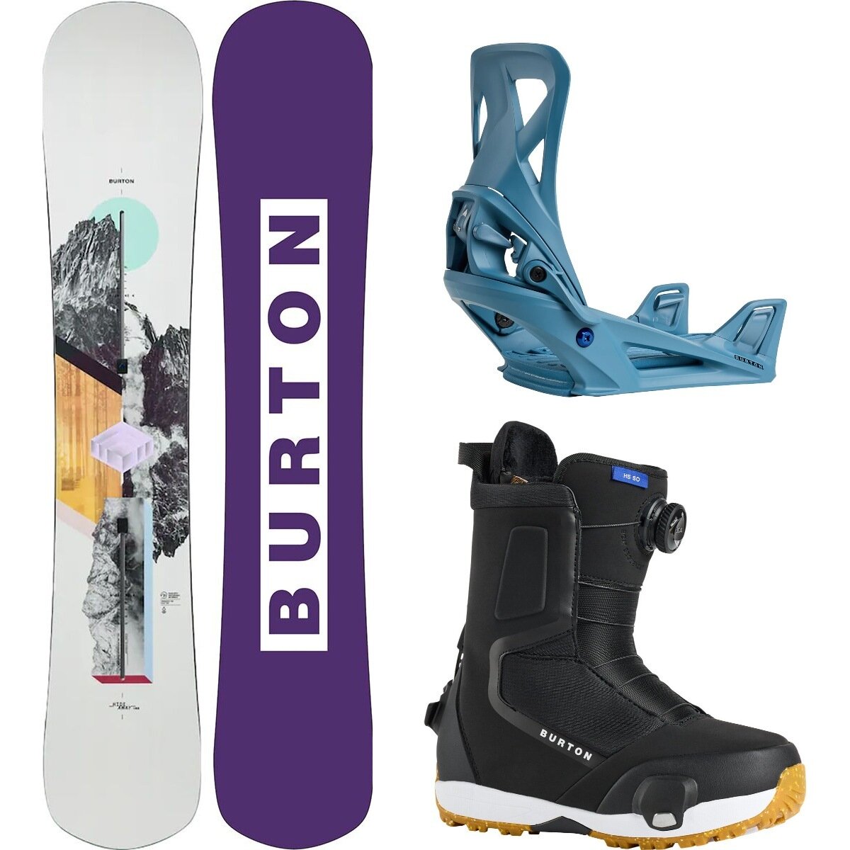 Burton Hideaway Snowboard + Step On Re:Flex Binding + Highshot Boot 2026