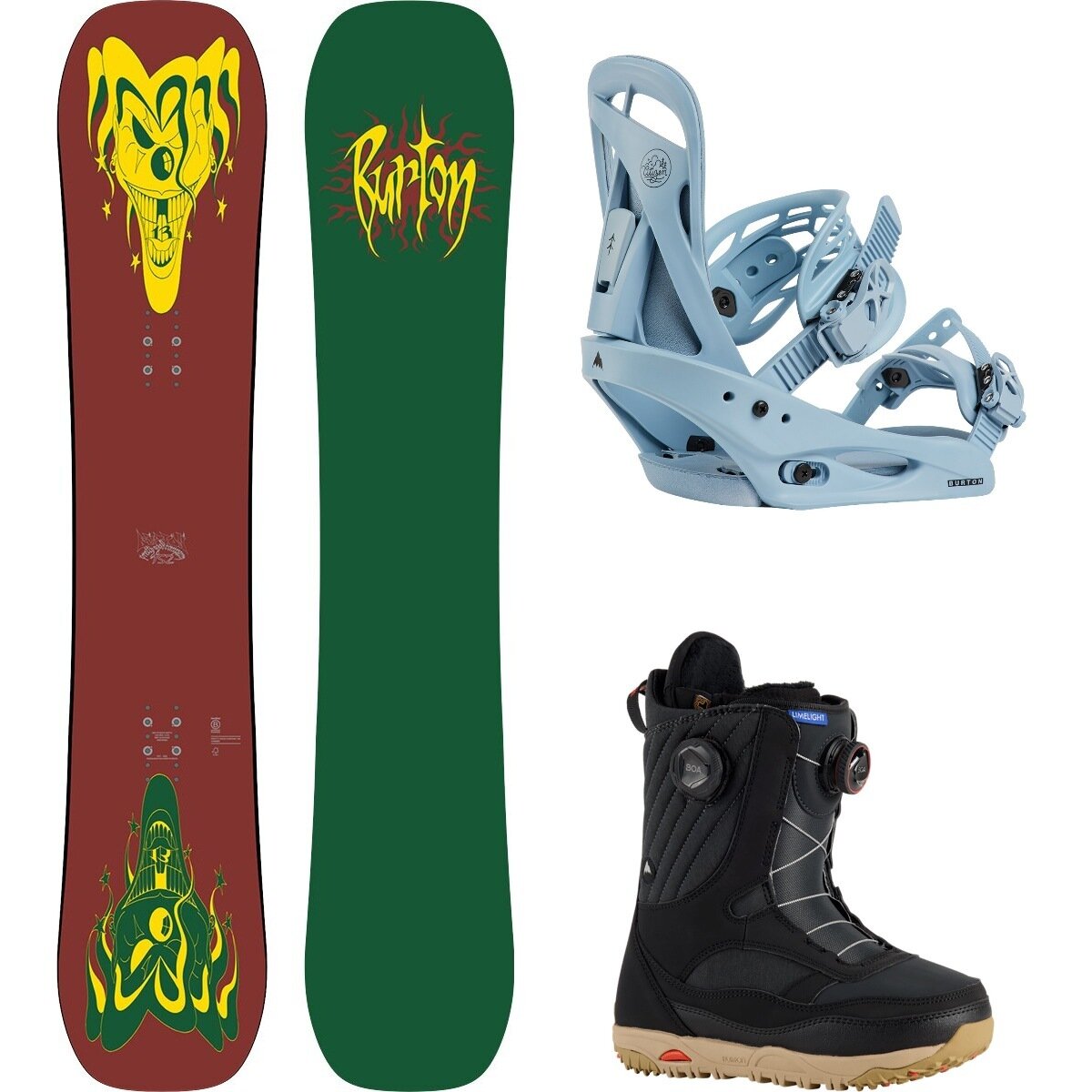 Image of Burton Pretty Good Company w/ Limelight Boa + Citizen Re:Flex Pkg Joker,Airstrm Blu,Black, 152cm,M,8