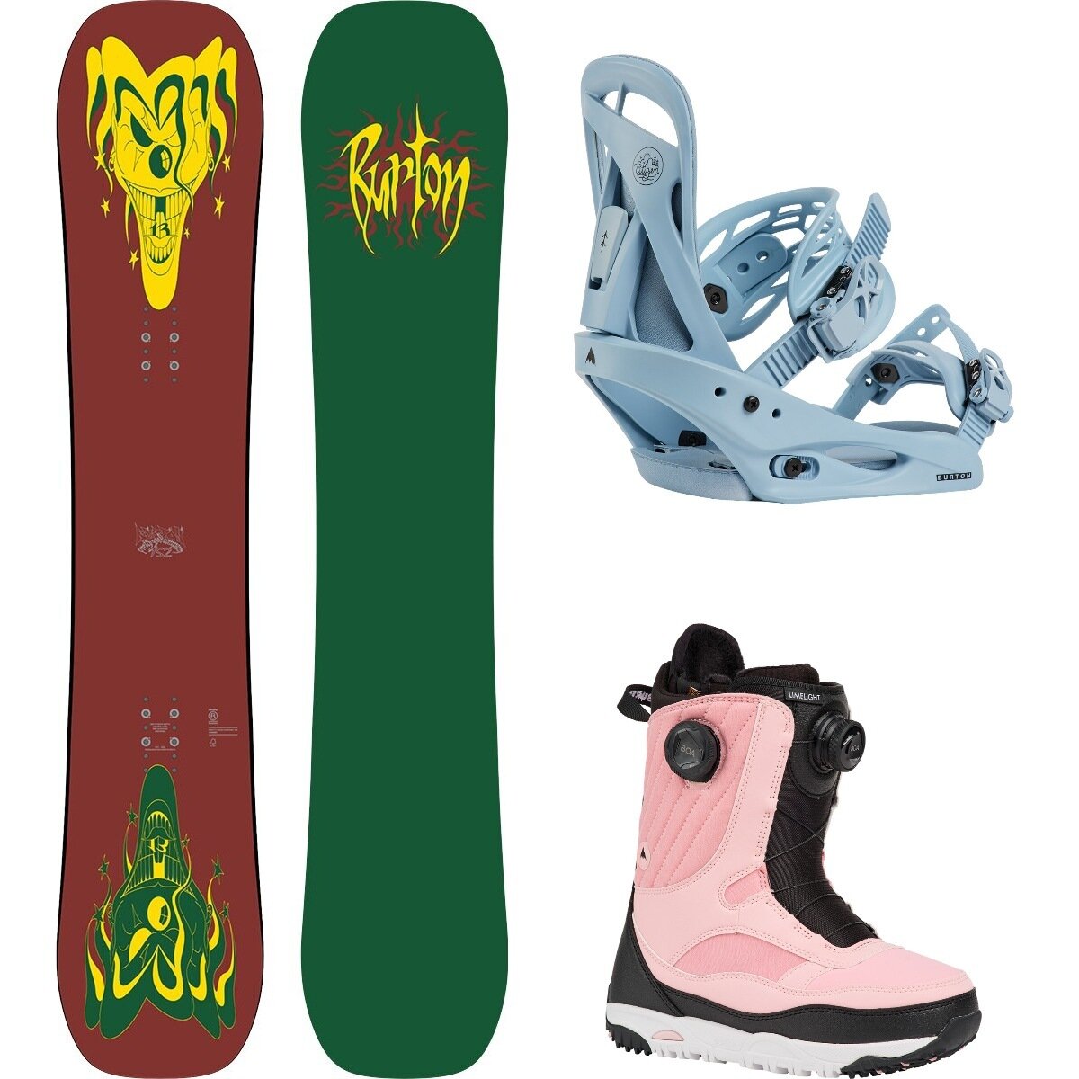 Image of Burton Pretty Good Company w/ Limelight Boa + Citizen Re:Flex Pkg Joker,Airstrm Blu,Black/Pink, 152cm,M,6.5