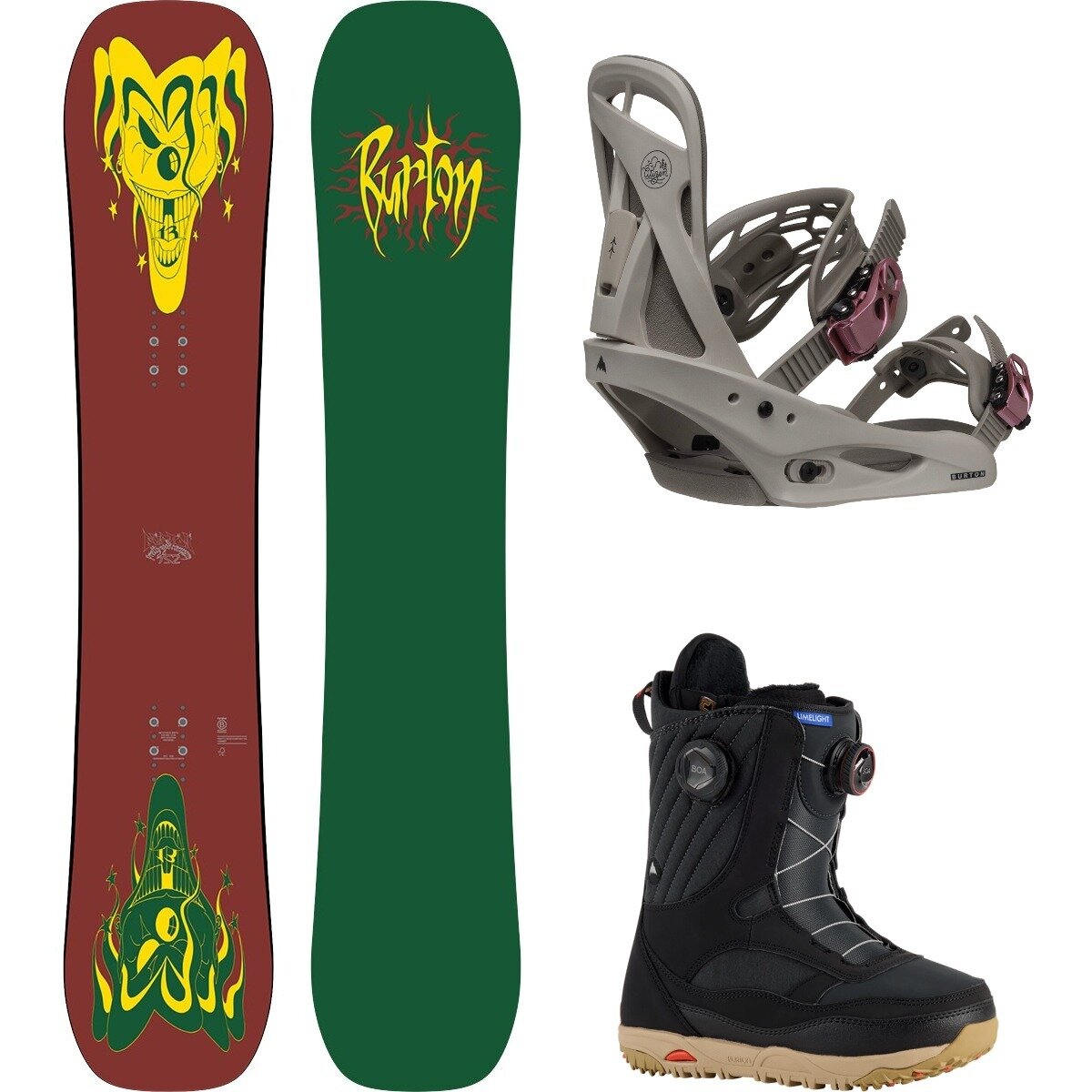 Image of Burton Pretty Good Company w/ Limelight Boa + Citizen Re:Flex Pkg Joker,Chinchilla Gray,Black, 148cm,L,10