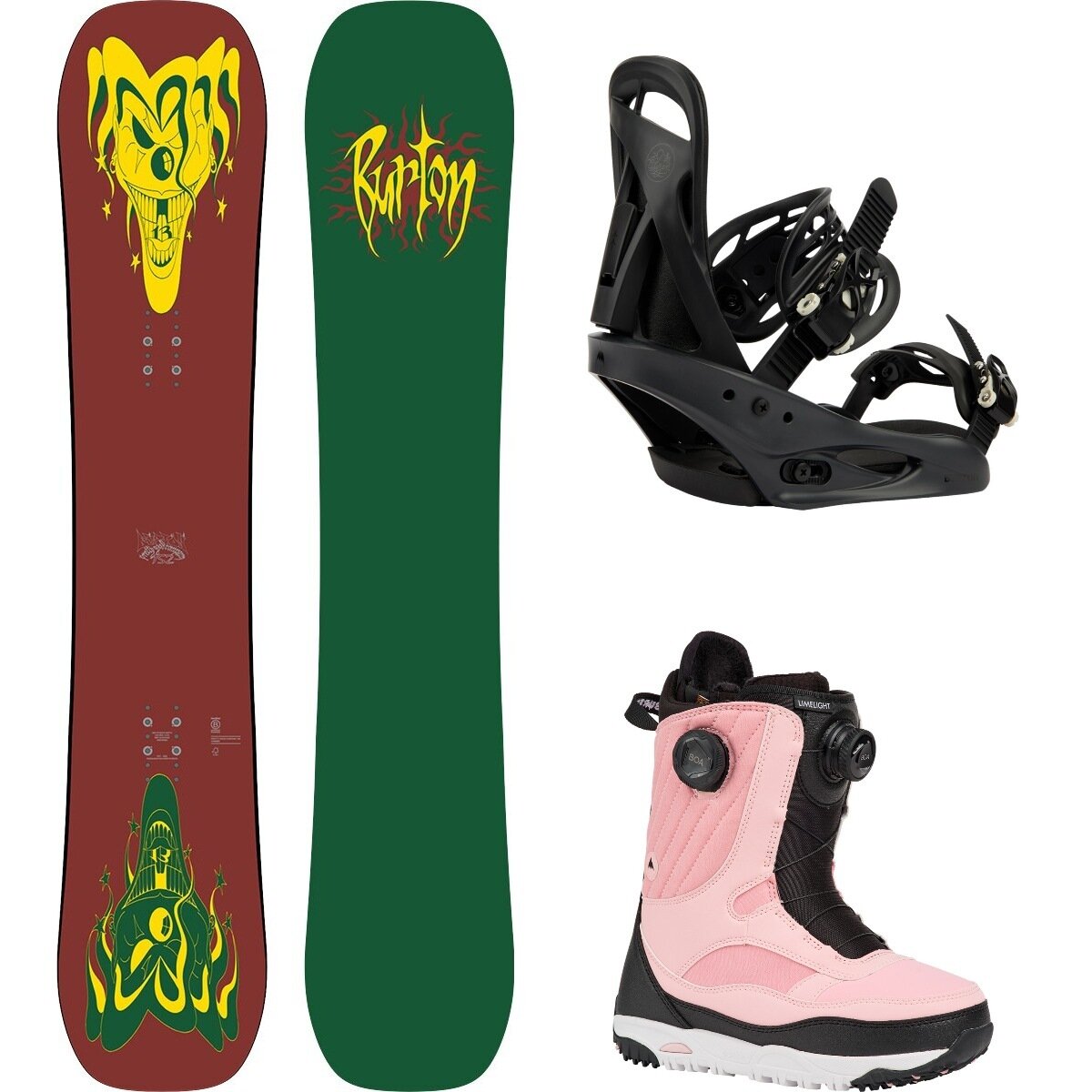 Image of Burton Pretty Good Company w/ Limelight Boa + Citizen Re:Flex Pkg Joker,Black,Black/Pink, 152cm,M,7