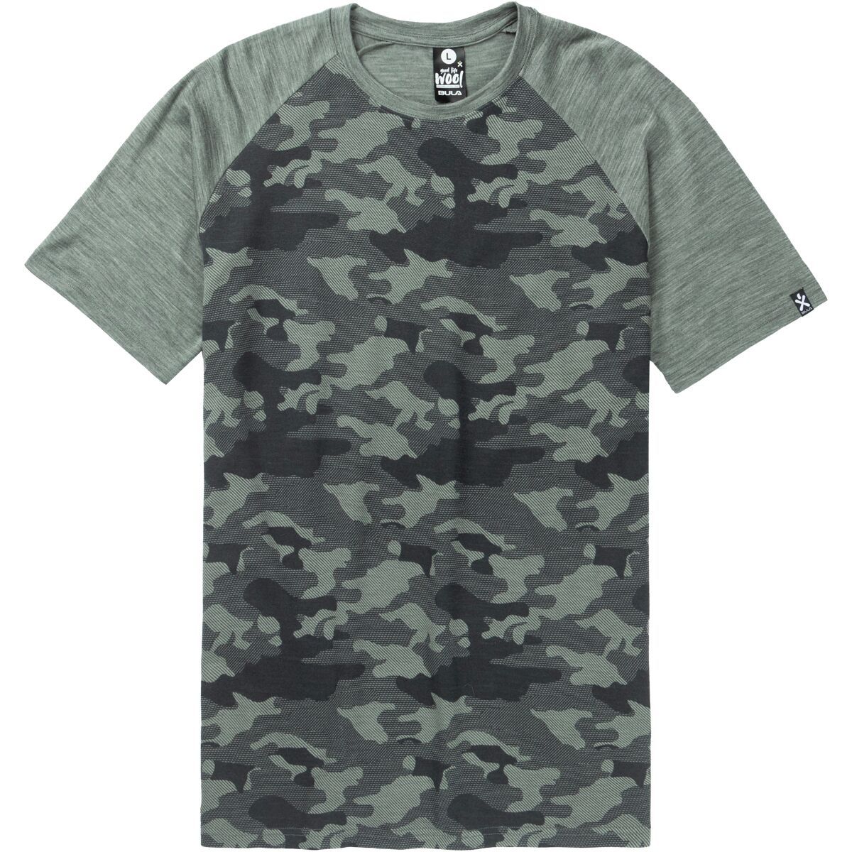 Bula Camo Merino Wool T-Shirt - Men's Dark Olive, S