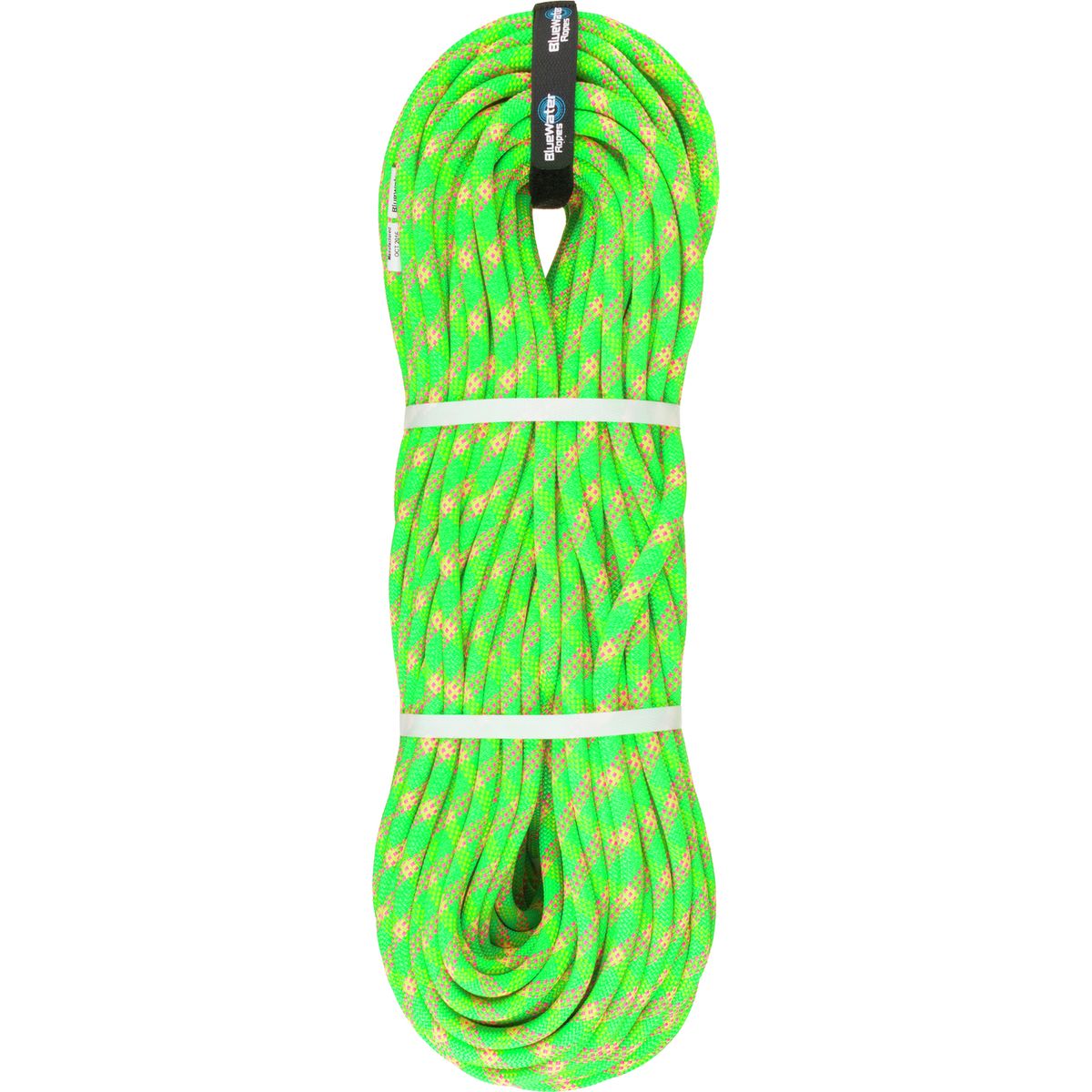 Image of BlueWater Lightning Pro Double Dry 9.7mm Climbing Rope Green/Pink, 70m