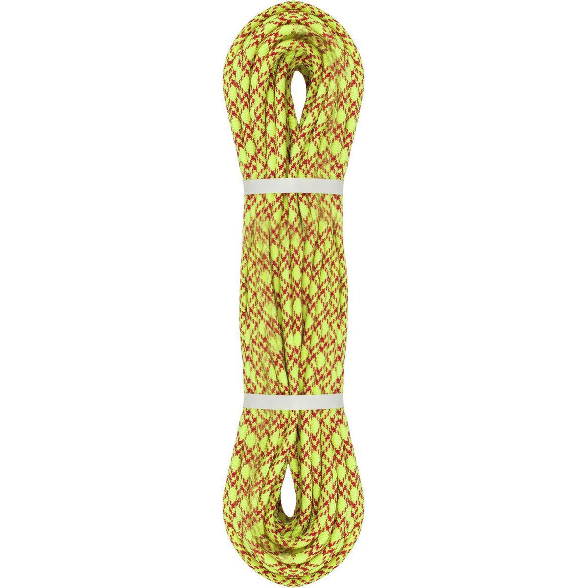BlueWater Ice Floss 7.7mm Double Dry Twin Rope Yellow/Red, 60m
