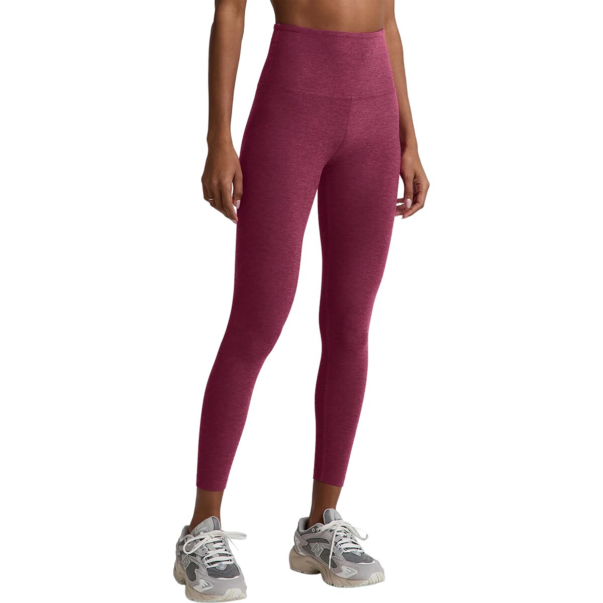 Image of Beyond Yoga Spacedye Caught In The Midi High Waisted Legging - Women's Pomegranate Heather, XS