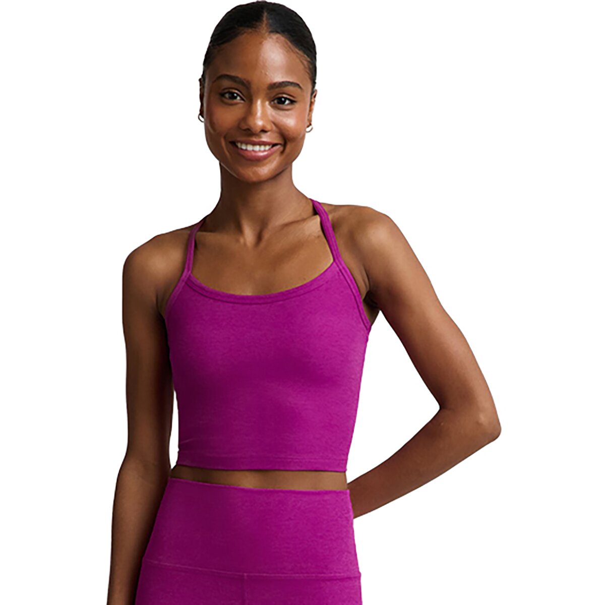Beyond Yoga Beyond Yoga Spacedye Slim Racerback Cropped Tank Top - Women's Berry Bliss Heather, XS