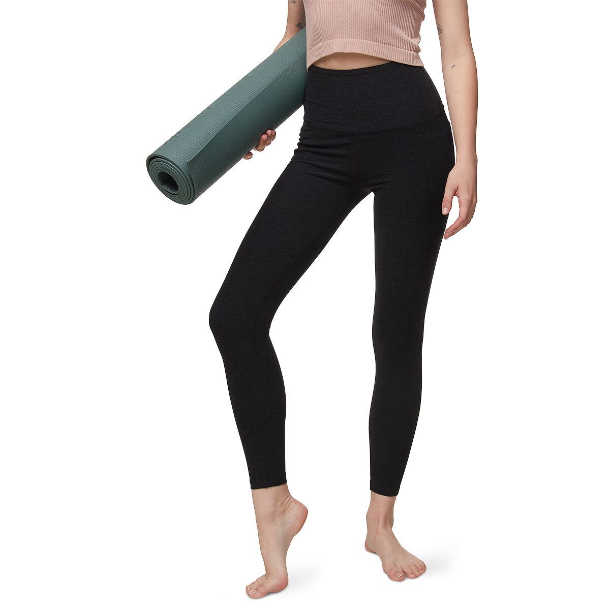 Image of Beyond Yoga Spacedye Out of Pocket Midi Legging - Women's Darkest Night, S