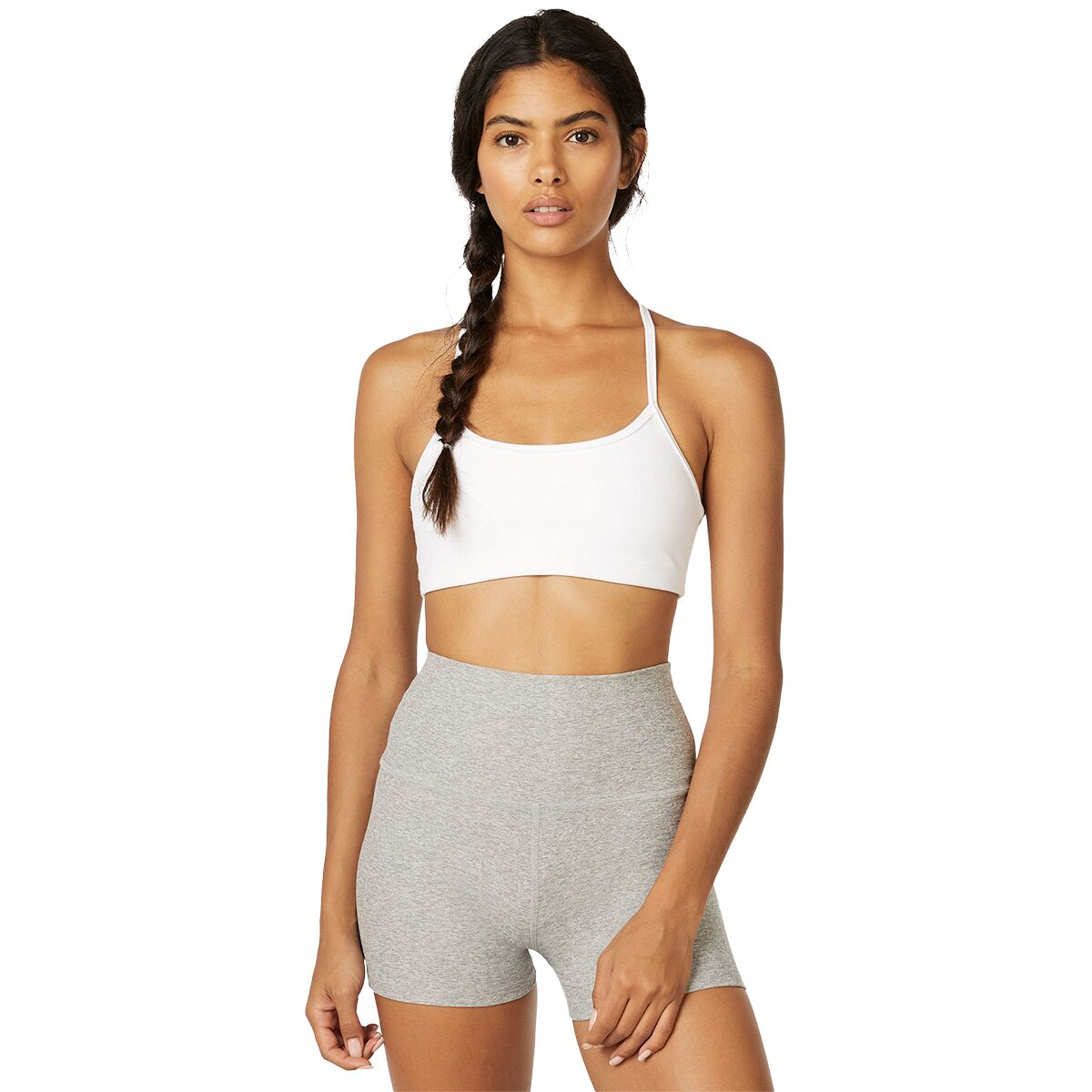Image of Beyond Yoga Spacedye Slim Racerback Bra - Women's Cloud White, XS