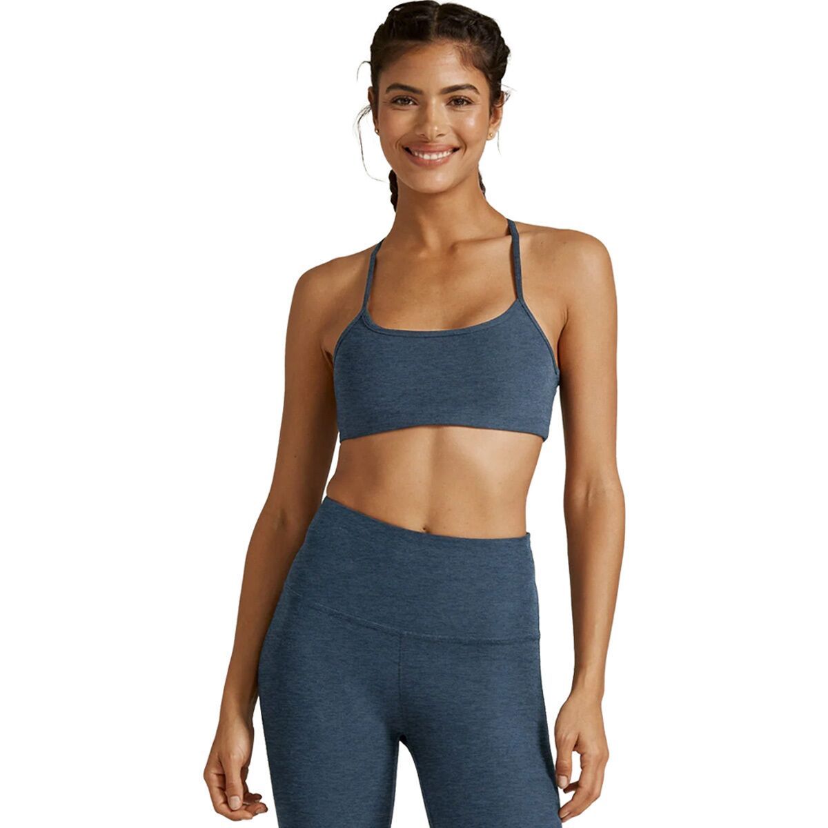 Image of Beyond Yoga Spacedye Slim Racerback Bra - Women's Nocturnal Navy, S