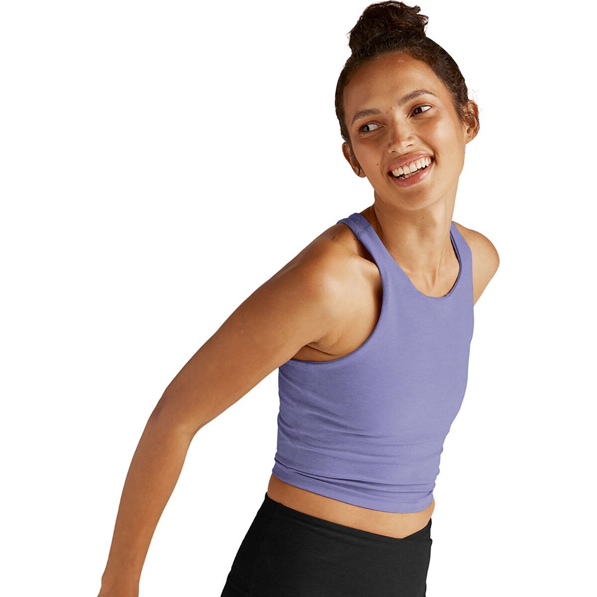 Beyond Yoga Spacedye Refocus Cropped Tank Top - Women's Periwinkle Cloud Heather, L