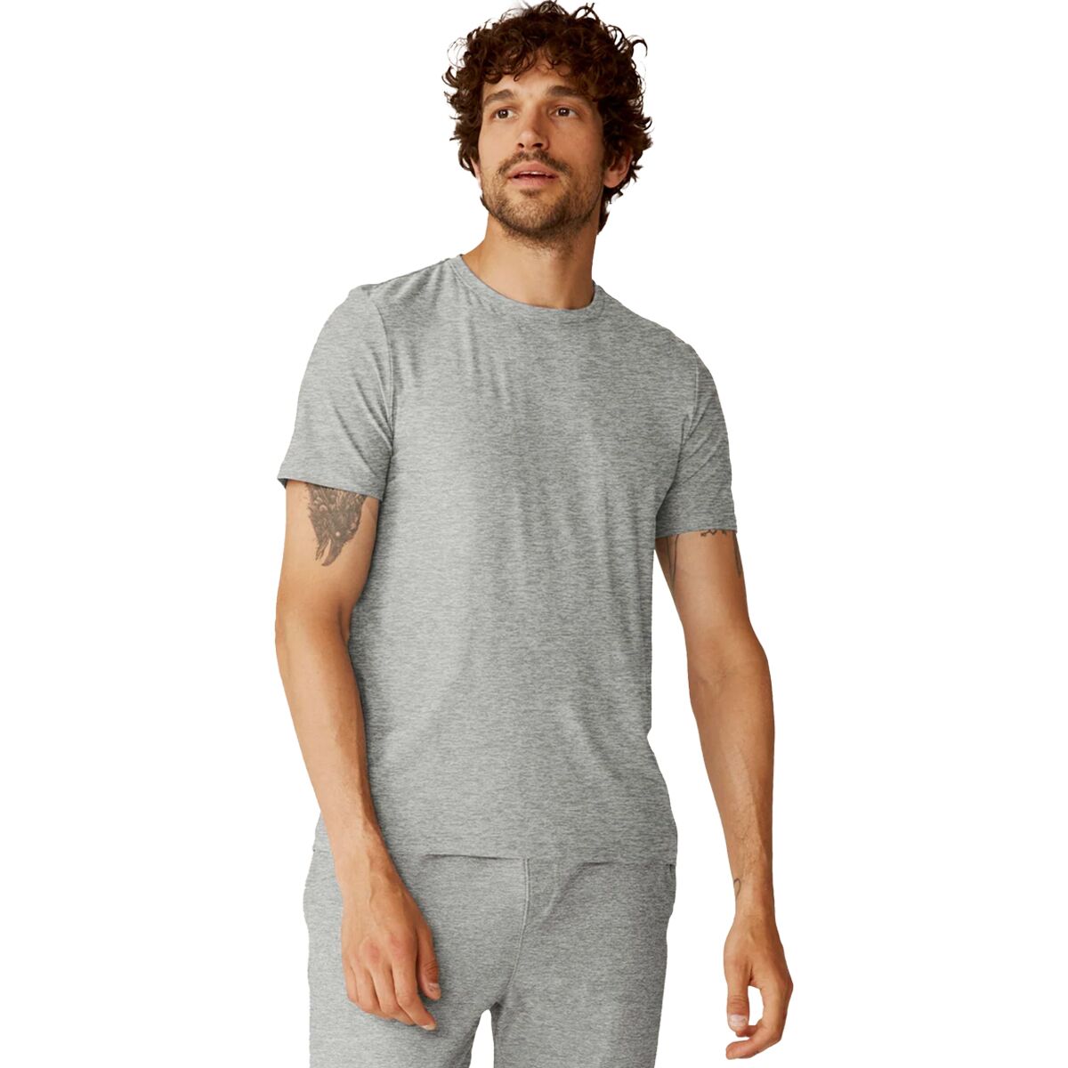 Beyond Yoga Beyond Yoga Always Beyond Crew T-Shirt 2.0 - Men's Silver Mist, L