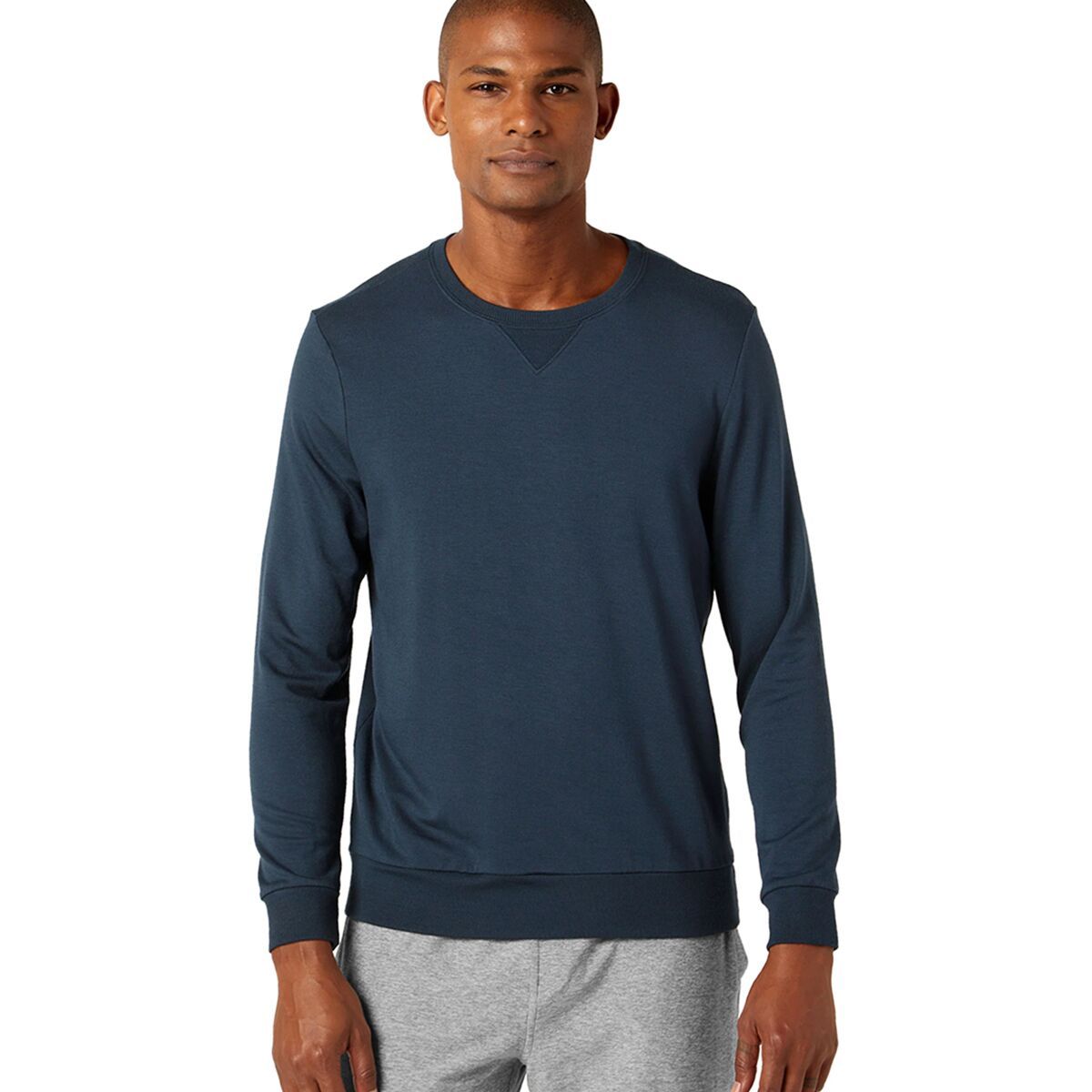 Image of Beyond Yoga Always Beyond Pullover Crew Sweatshirt - Men's Nocturnal Navy, L