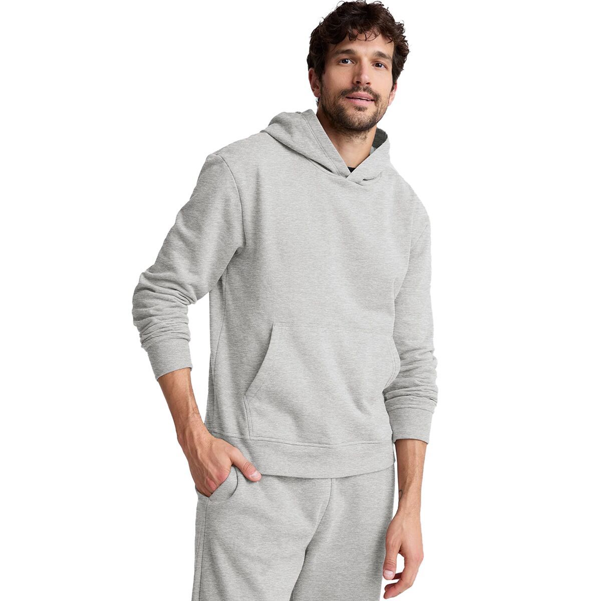 Image of Beyond Yoga Every Body Hoodie Light Heather Gray, M