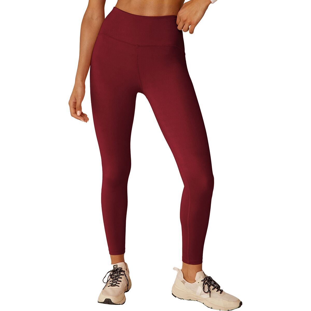 Image of Beyond Yoga Powerbeyond Strive HW Midi Legging - Women's California Merlot, XXS