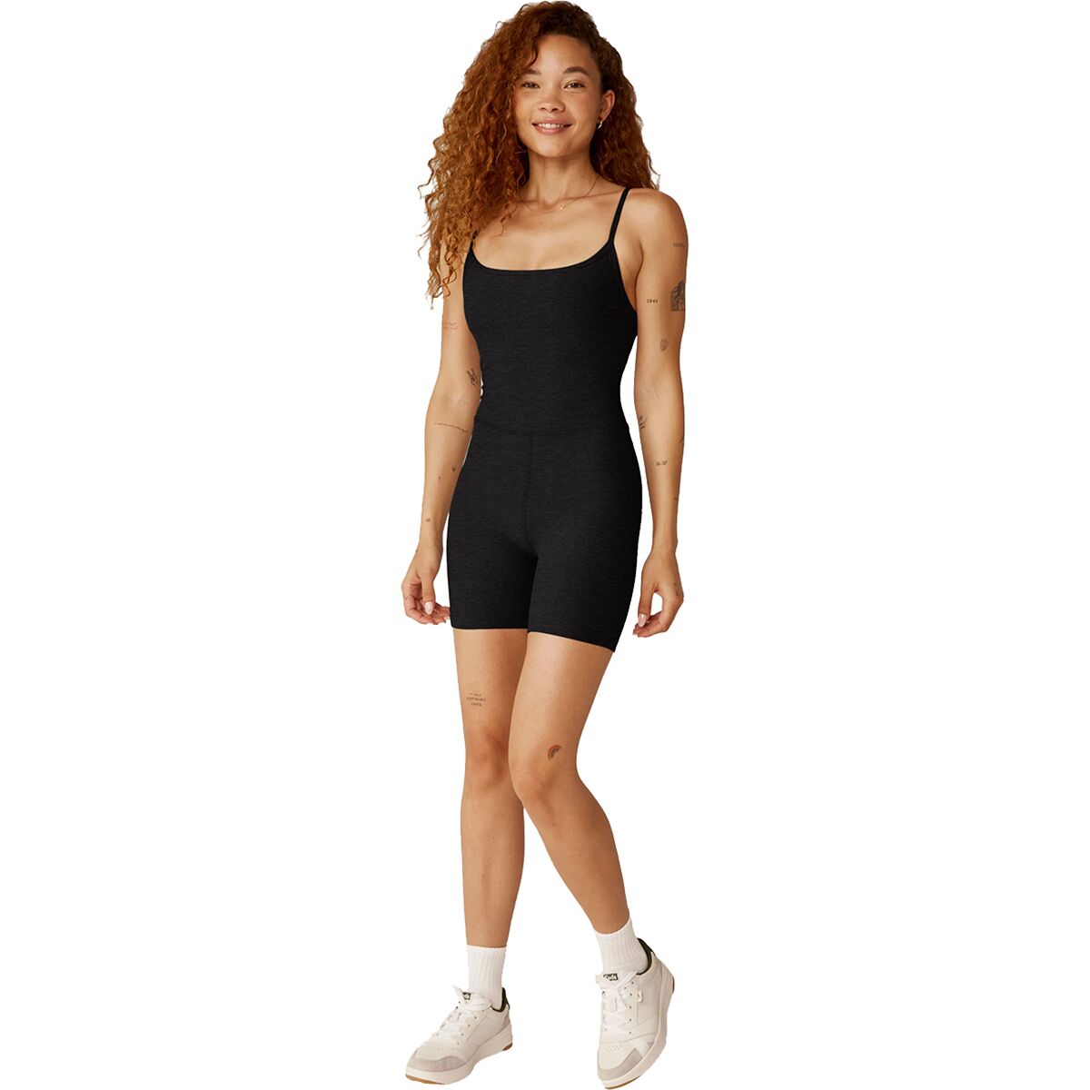 Image of Beyond Yoga Spacedye Keep Pace Biker Jumpsuit - Women's Darkest Night, XL