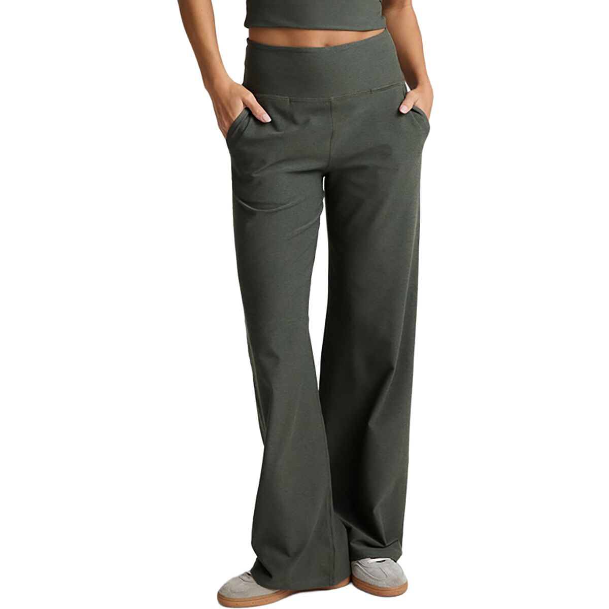 Image of Beyond Yoga Spacedye Laid Back Pant - Women's Dusty Forest Heather, S