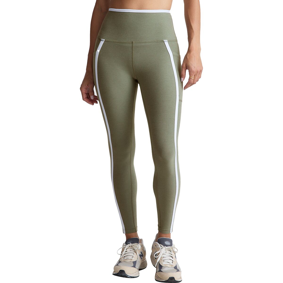 Beyond Yoga Beyond Yoga Spacedye New Moves High Waisted Midi Legging - Women's Grey Sage/Cloud White, XS