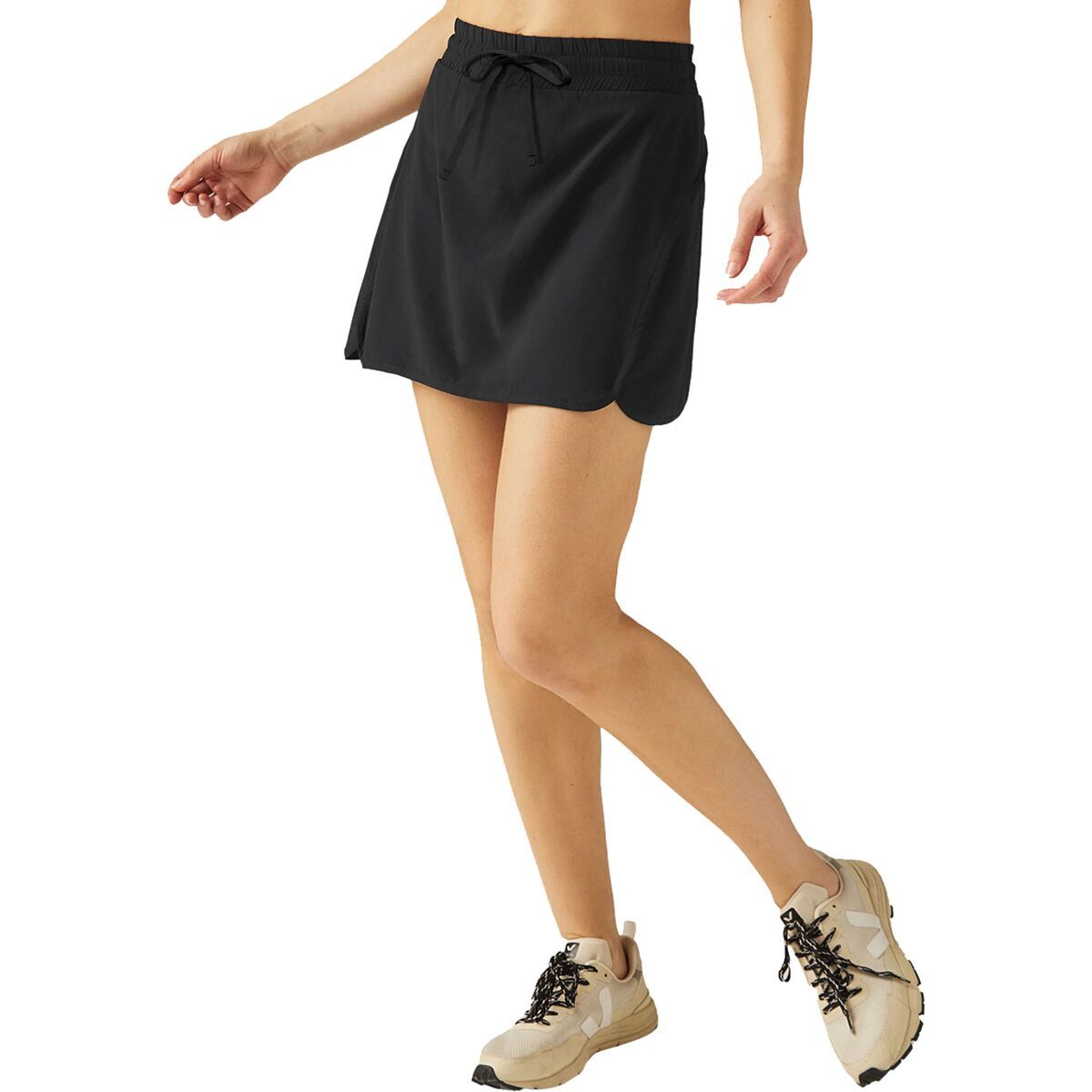 Image of Beyond Yoga In Stride Lined Skirt - Women's True Black, L