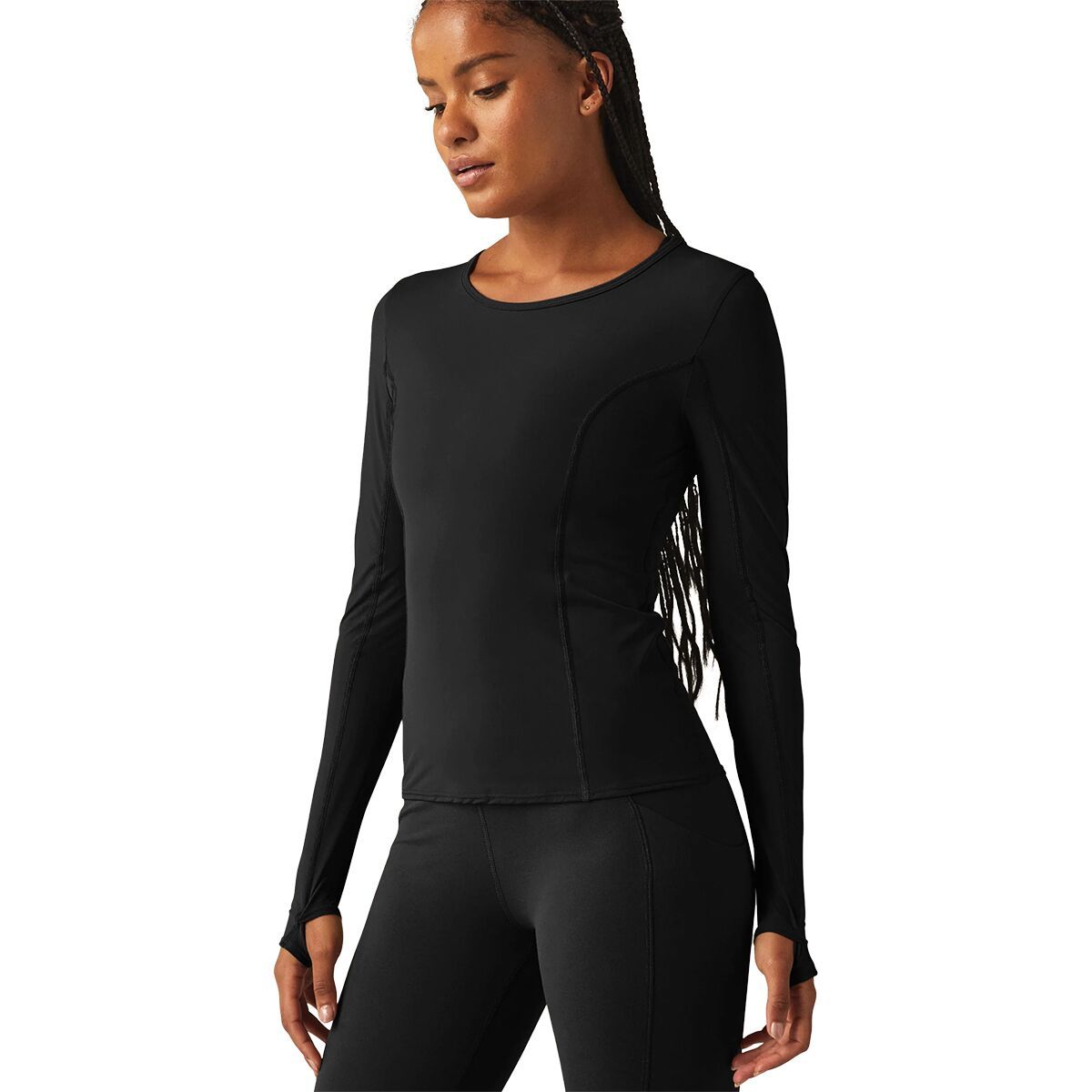 Beyond Yoga Powerbeyond Lite Airshield Long-Sleeve Shirt - Women's Black, XL