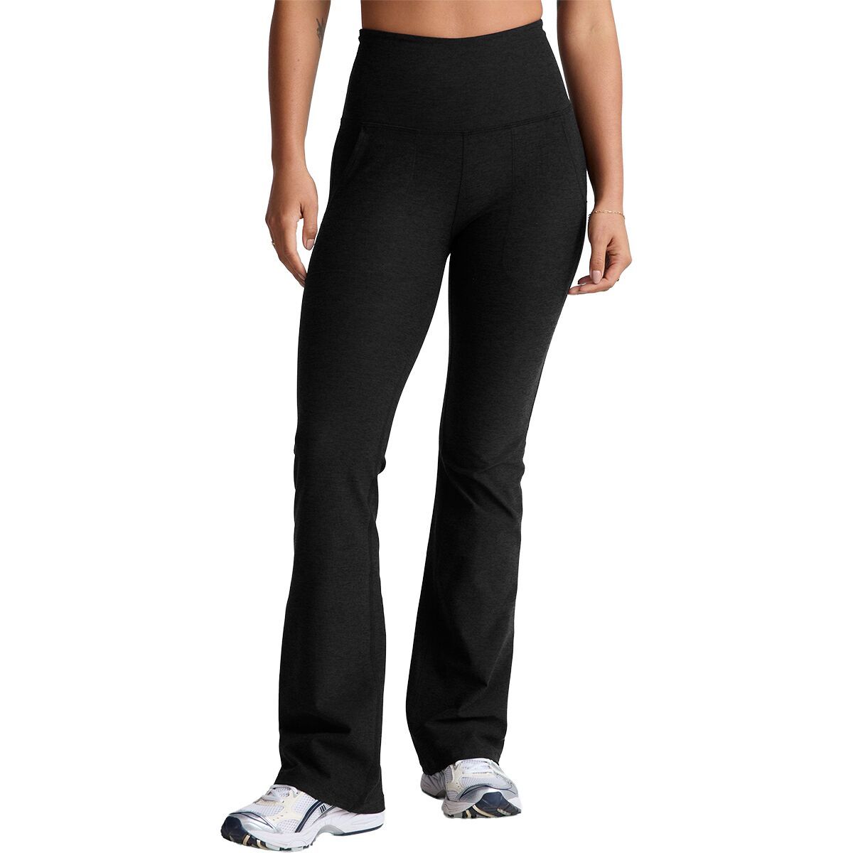 Image of Beyond Yoga Spacedye High Waisted Practice Pocket Bootcut Pant - Women's Darkest Night, XS