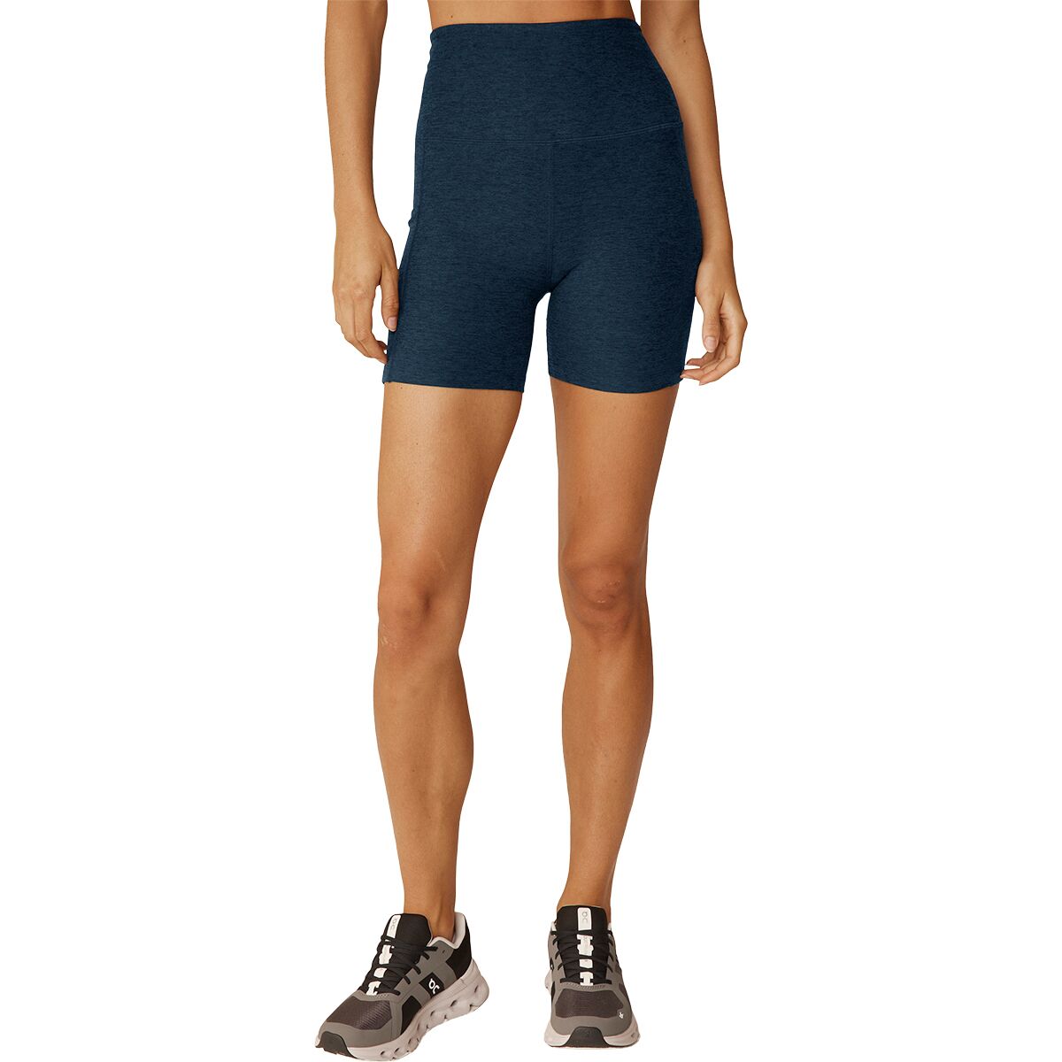 Image of Beyond Yoga Spacedye Keep Pace Pocket Short - Women's Nocturnal Navy, M