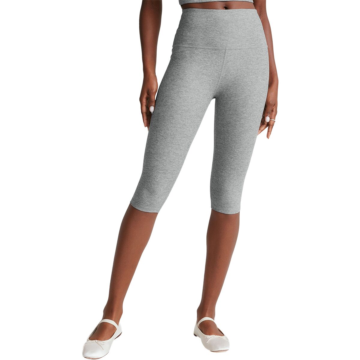 Image of Beyond Yoga Spacedye High Waisted Pedal Pusher Legging - Women's Silver Mist, S
