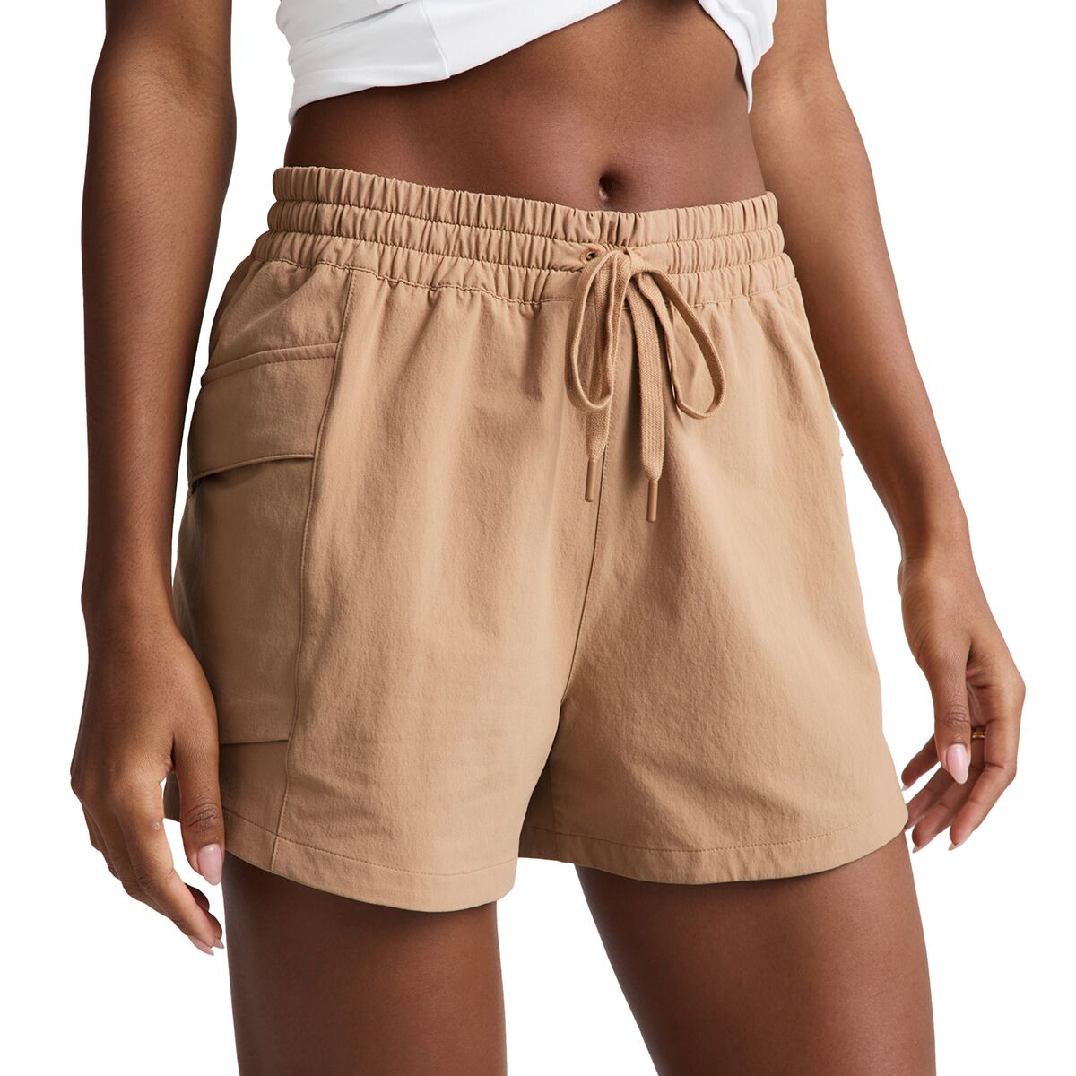 Image of Beyond Yoga Breeze Short - Women's Camel, M