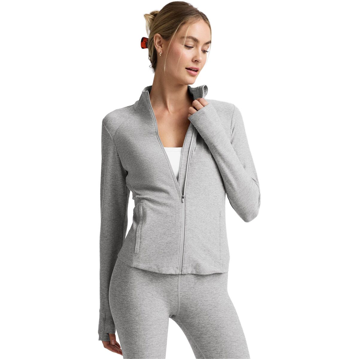 Image of Beyond Yoga Spacedye Trails Active Jacket - Women's Silver Mist, L