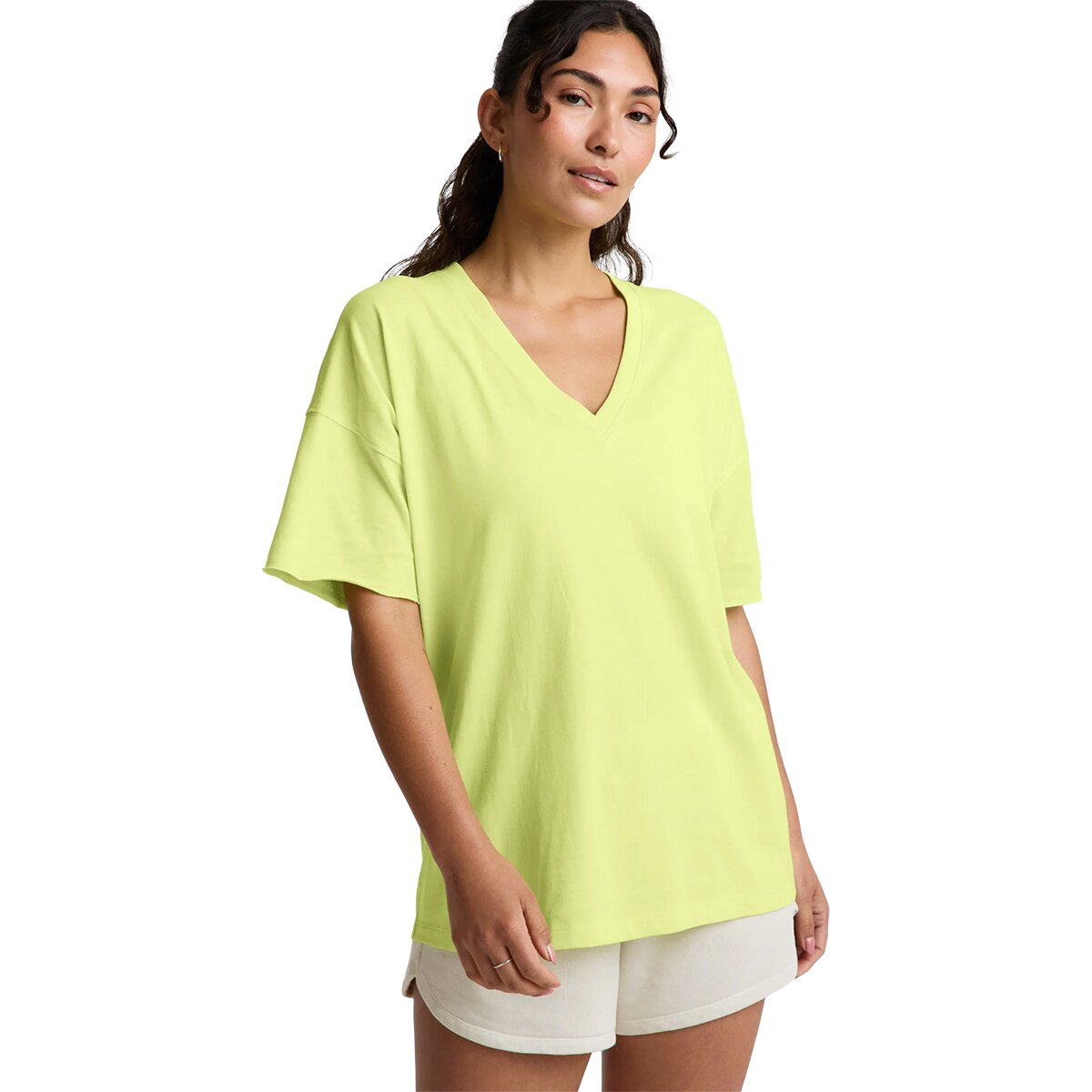Beyond Yoga Beyond Yoga Better Than Ever Oversized V-Neck T-Shirt - Women's Electric Lime, L