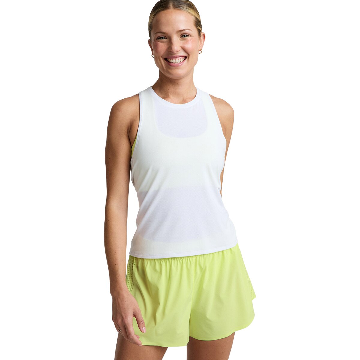 Image of Beyond Yoga Performance Knit Racerback Tank Top - Women's White, M