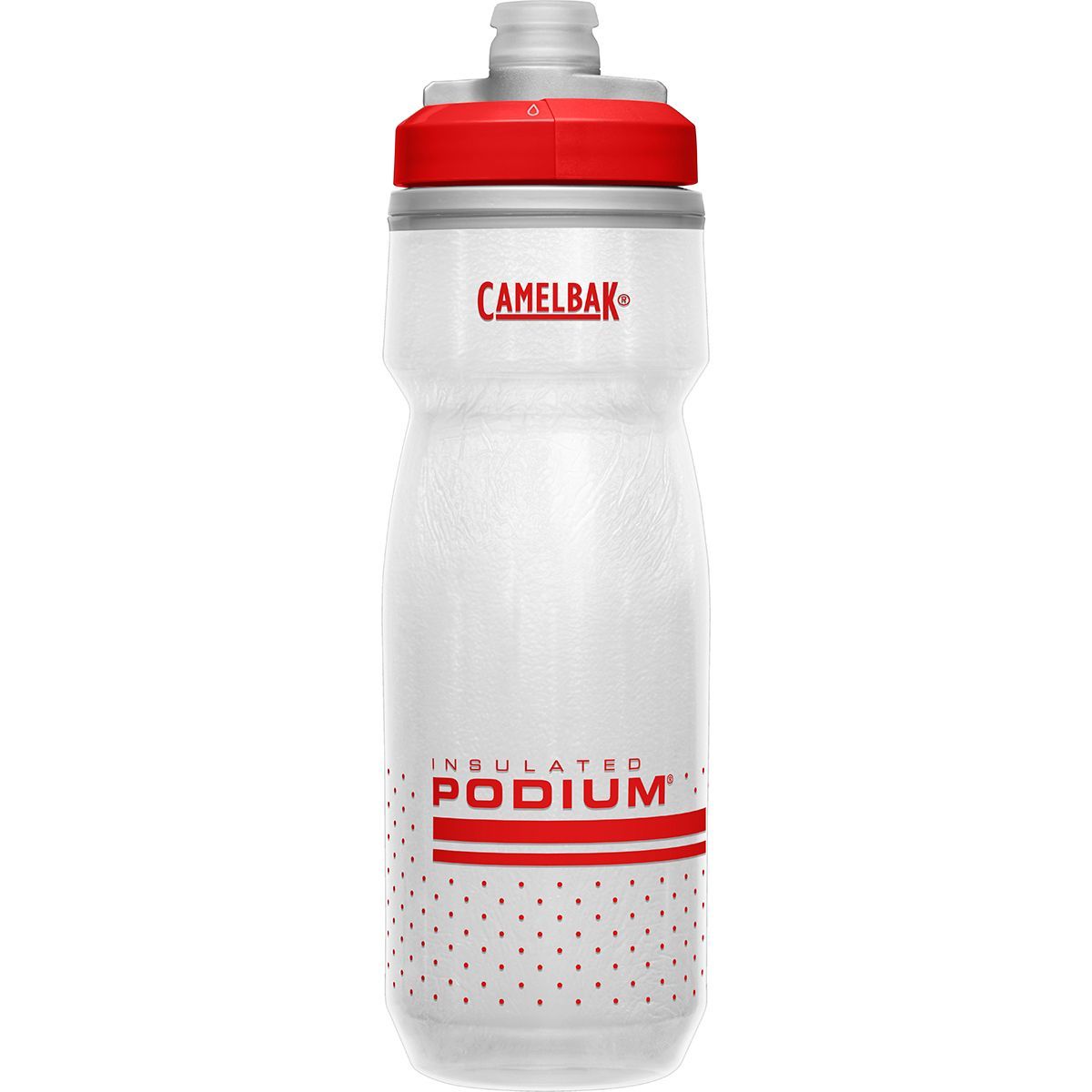 Image of CamelBak Podium Chill Insulated 21oz Water Bottle Fiery Red/White, One Size