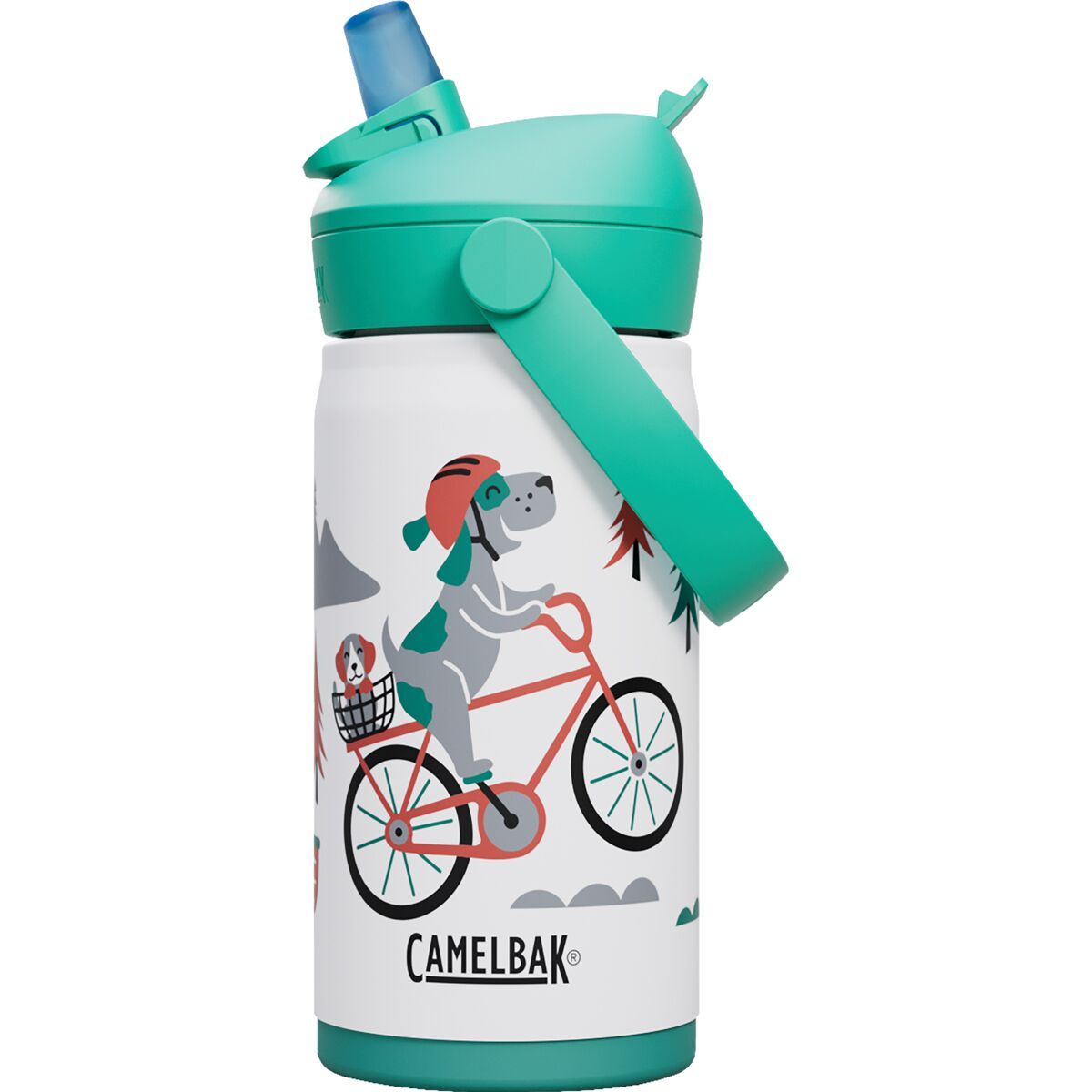CamelBak Thrive Flip Straw VSS 12oz Water Bottle - Kids' Biking Dogs, One Size