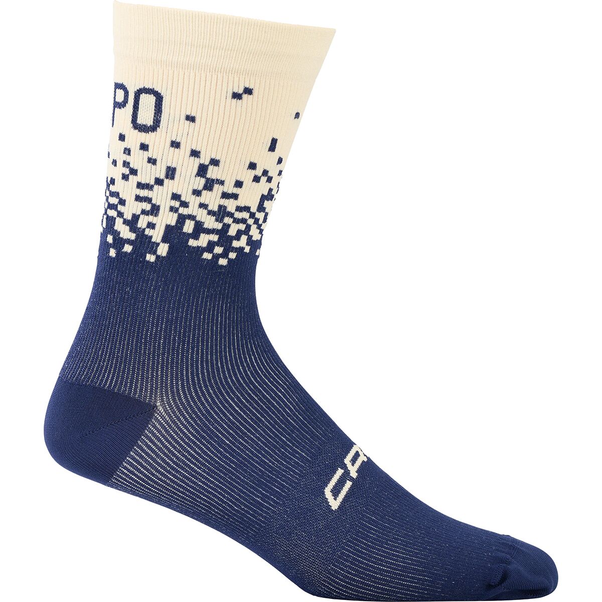 Image of Capo Active Compression 18cm Q-Skin Sock - Fade Cream/Midnight Blue, L/XL