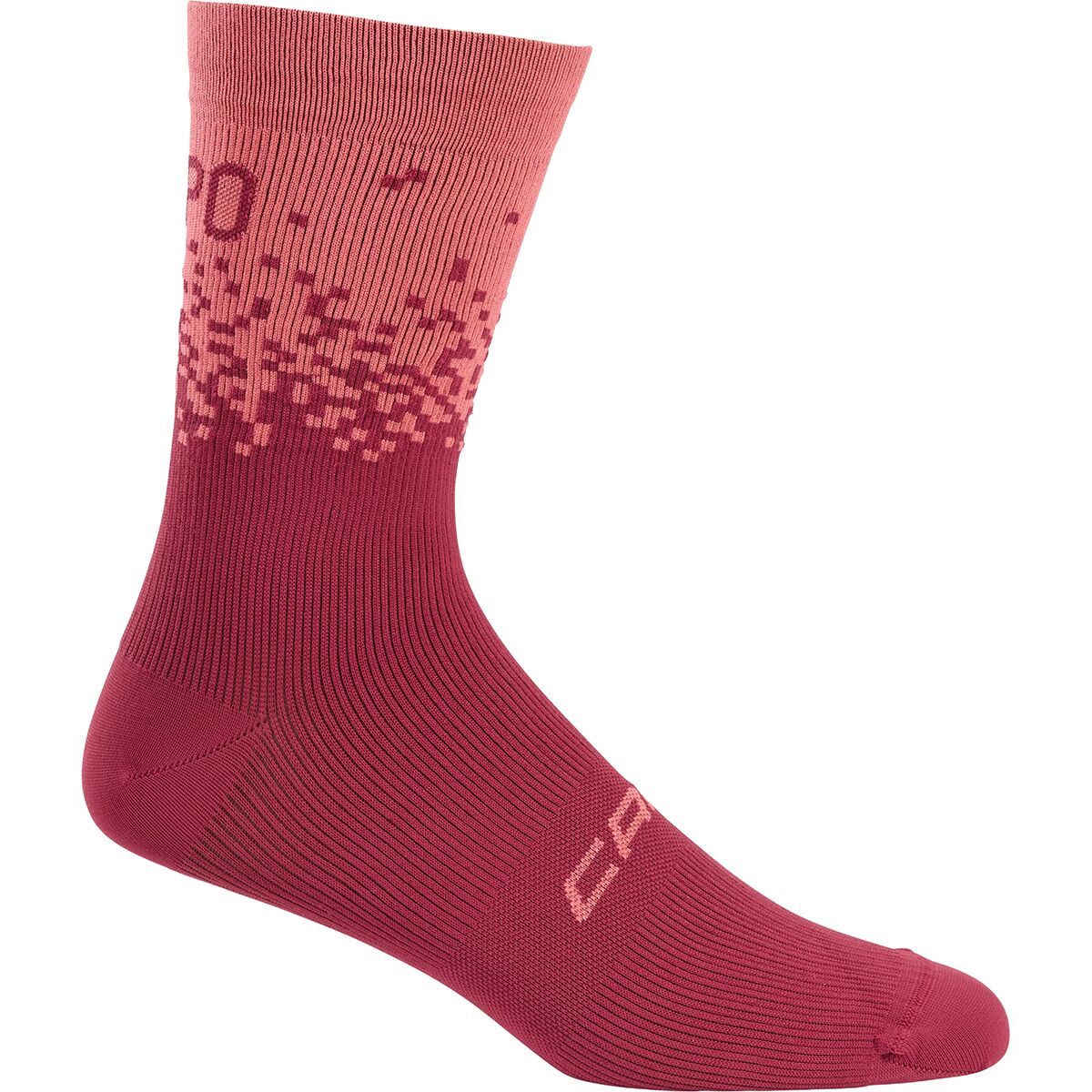 Image of Capo Active Compression 18cm Q-Skin Sock - Fade Pink/Dark Cherry, S/M