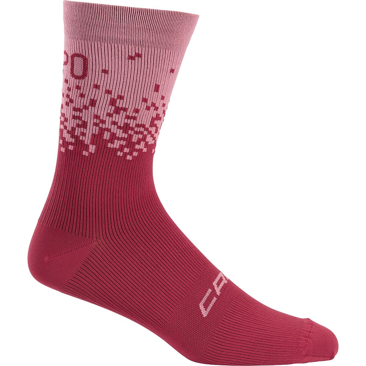 Image of Capo Active Compression 18cm Q-Skin Sock - Fade Rose/Dark Cherry, S/M