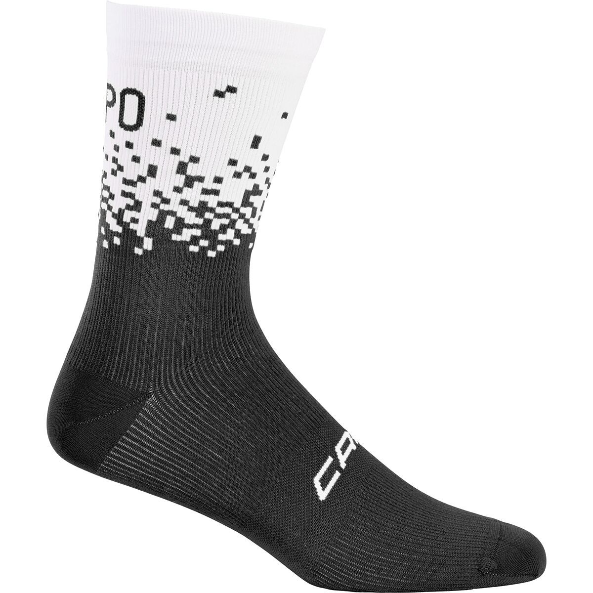Image of Capo Active Compression 18cm Q-Skin Sock - Fade White/Black, S/M