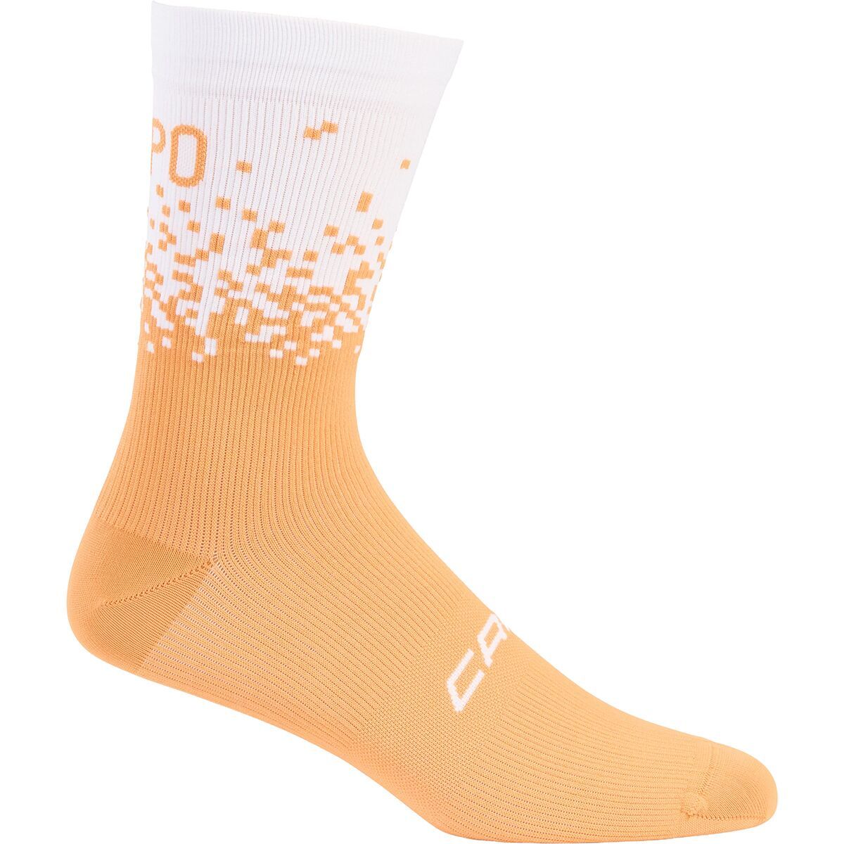 Image of Capo Active Compression 18cm Q-Skin Sock - Fade White/Orange, L/XL