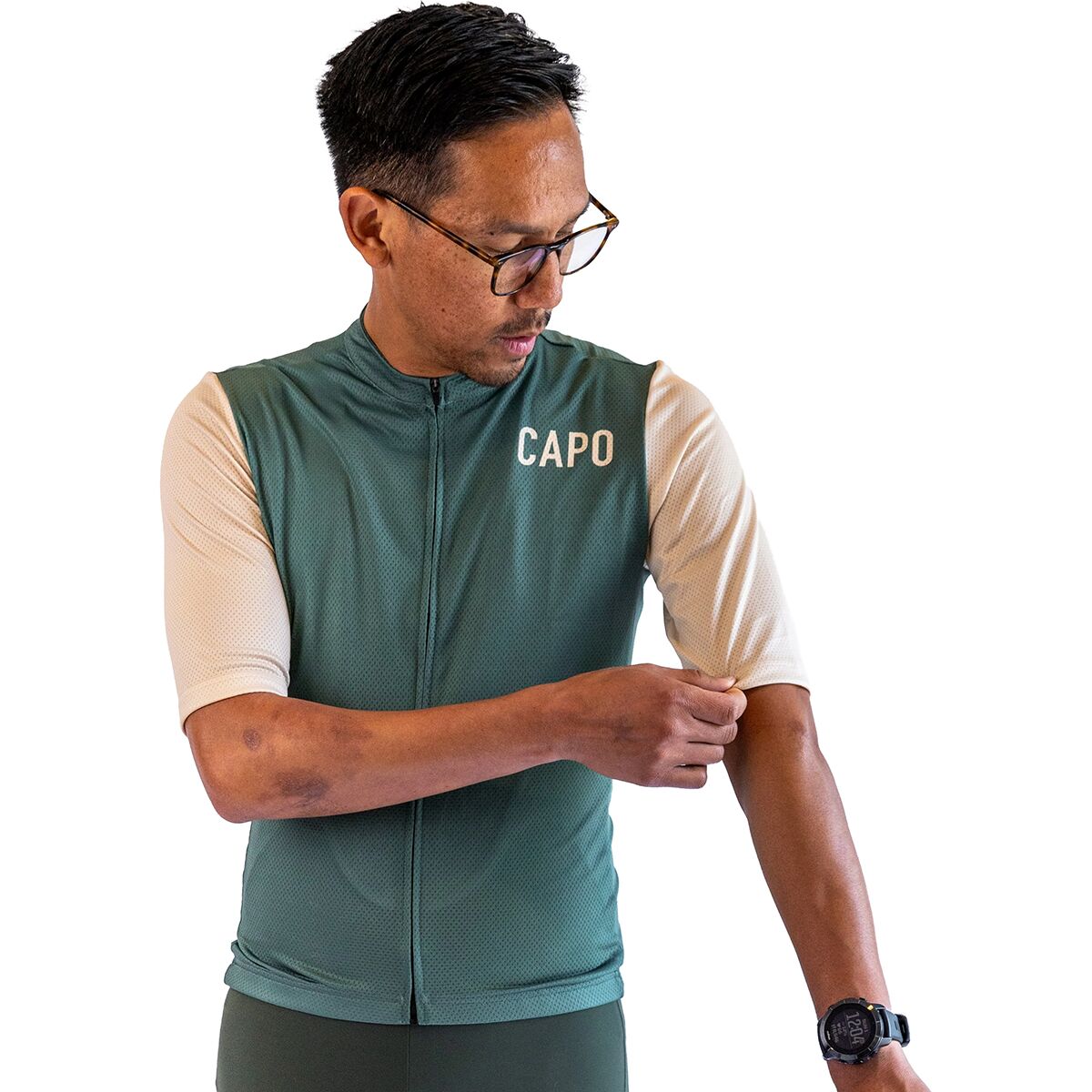 Image of Capo Corsa Jersey - Men's Moss Green/Bisque, XL
