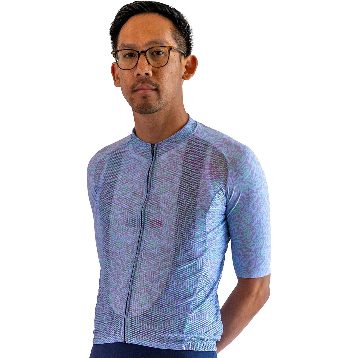 Image of Capo Super Corsa Aria Jersey - Men's Blue Aura Marble, M