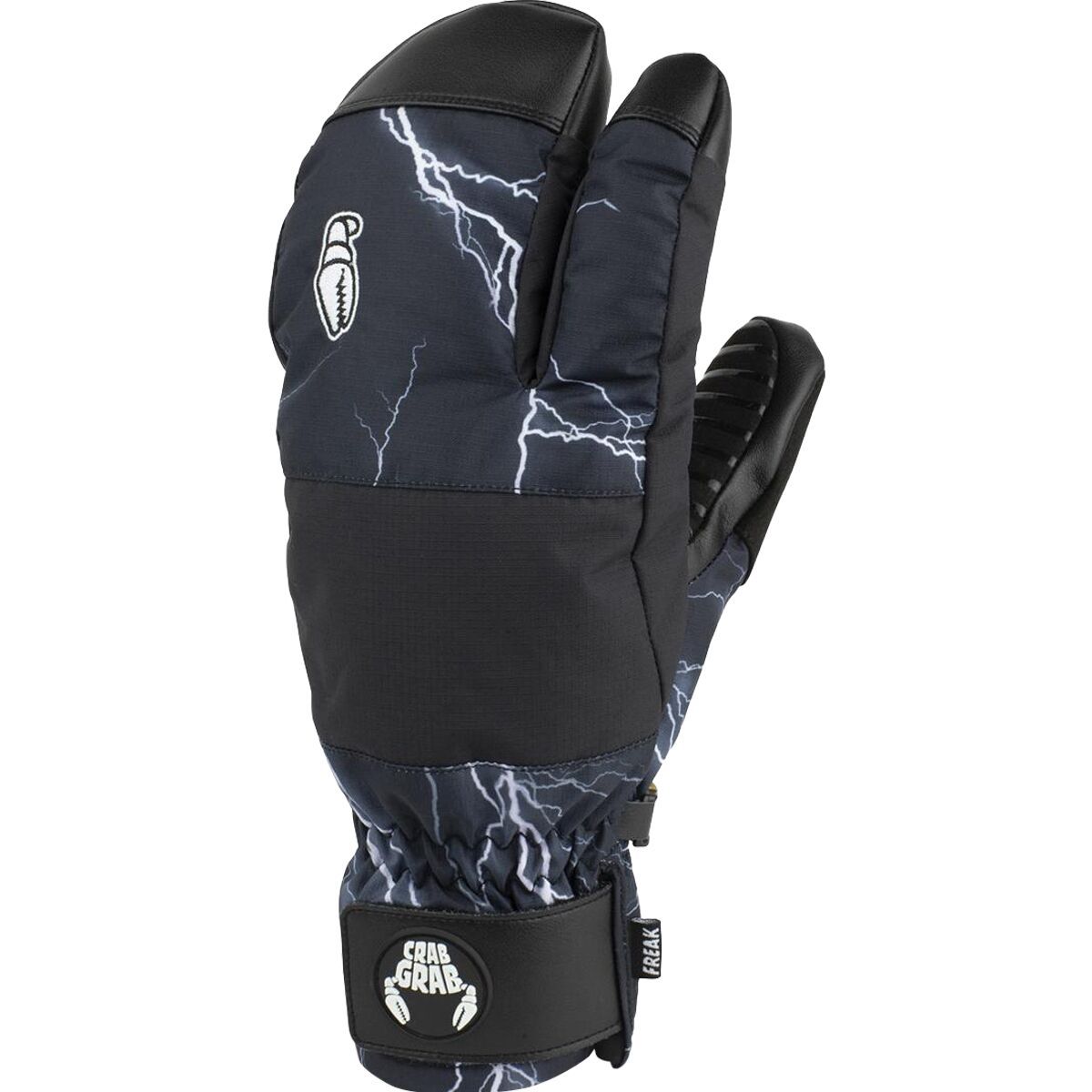 Crab Grab Freak Trigger Split Finger Mitten - Men's Kickass Lightning, XS