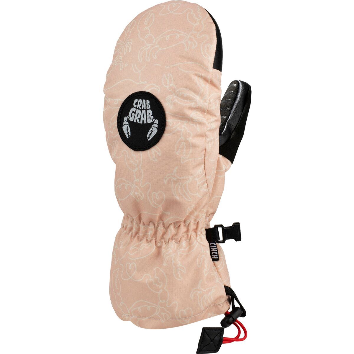 Image of Crab Grab Cinch Mitten - Kids' Soft Pink, L