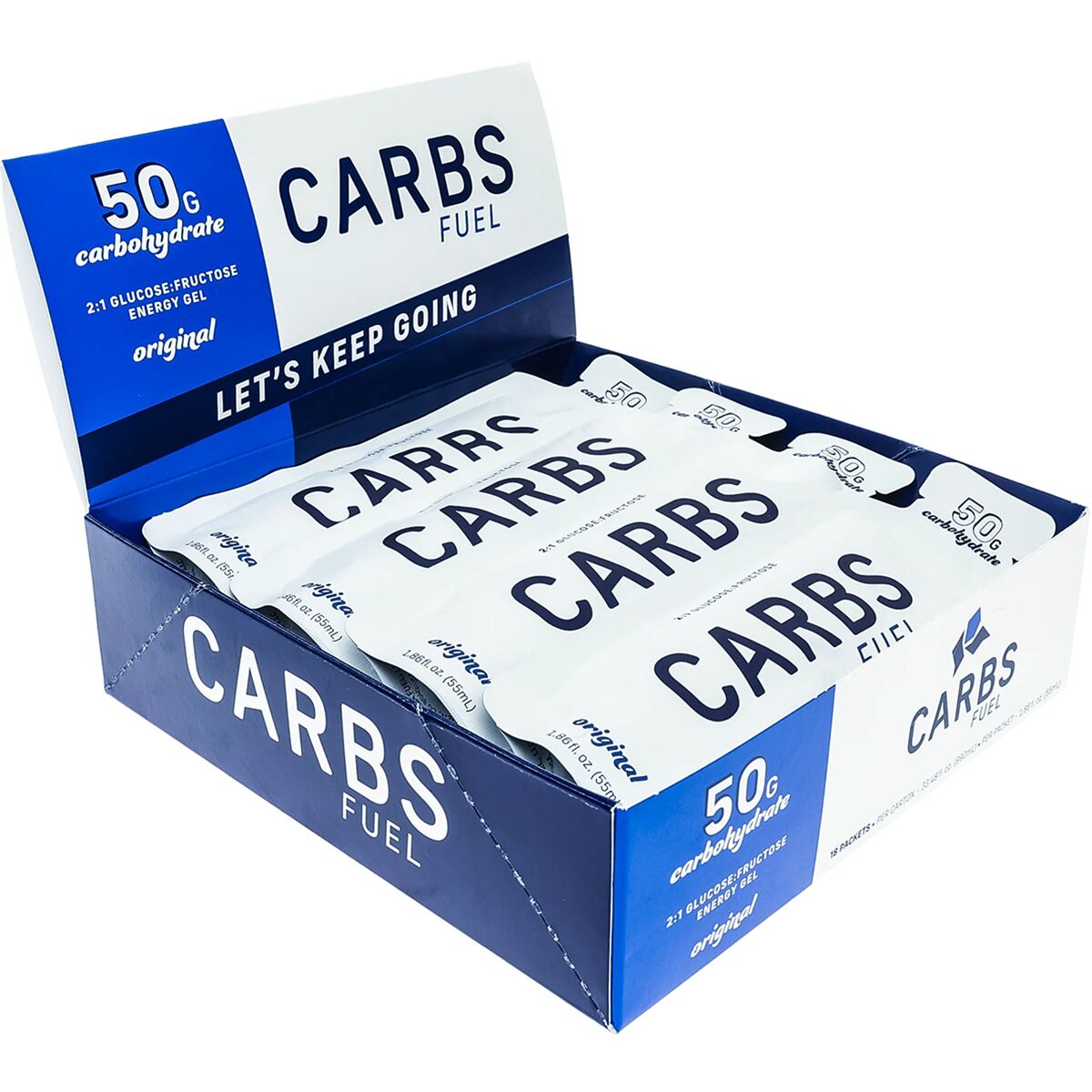 Carbs Fuel Carbs Fuel Carbs Fuel Energy Gels Original, 18-Count