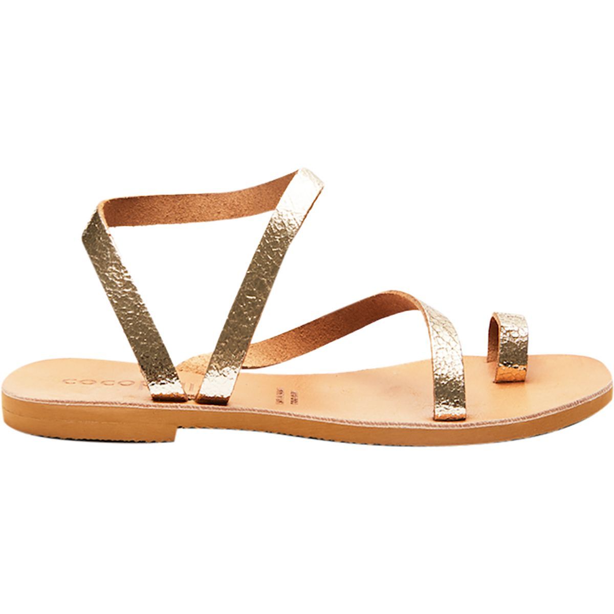 Cocobelle Crescent Sandal - Women's Cracked Gold, 40.0