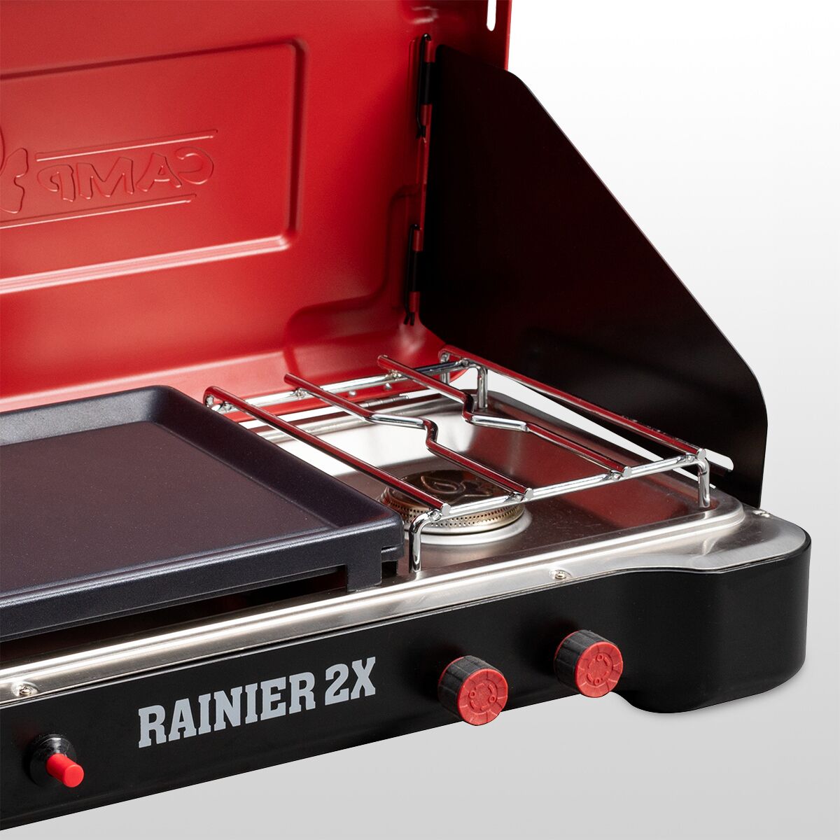 Camp Chef Mountain Series Rainier 2x Two-Burner Cooking System w/ Griddle &  Carry Bag